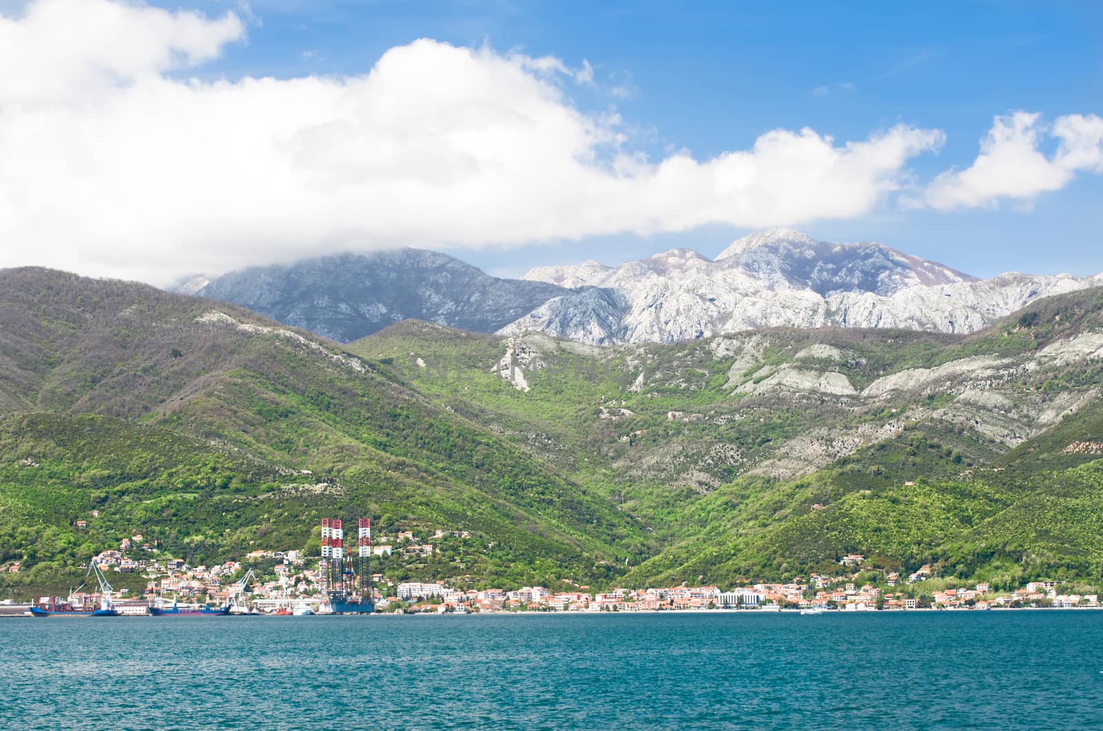 The Bay of Kotor view in spring