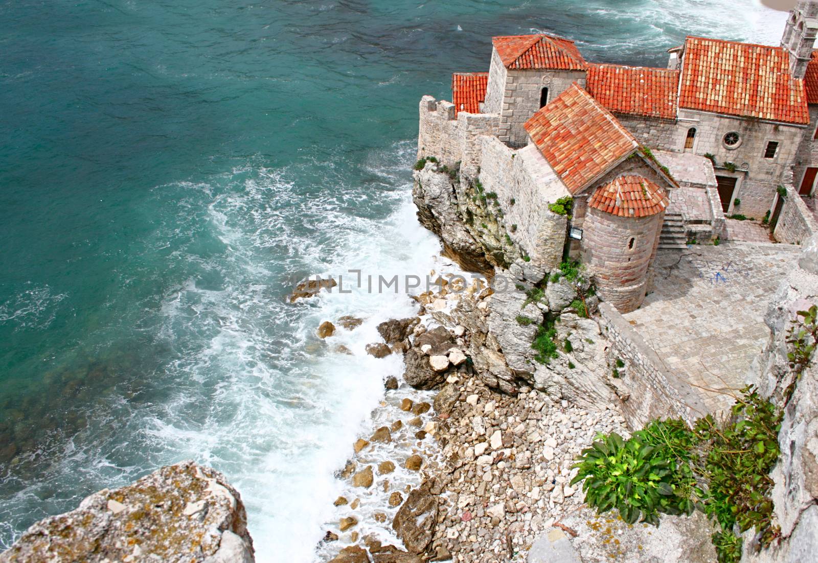 Old town in Budva Montenegro by Garsya