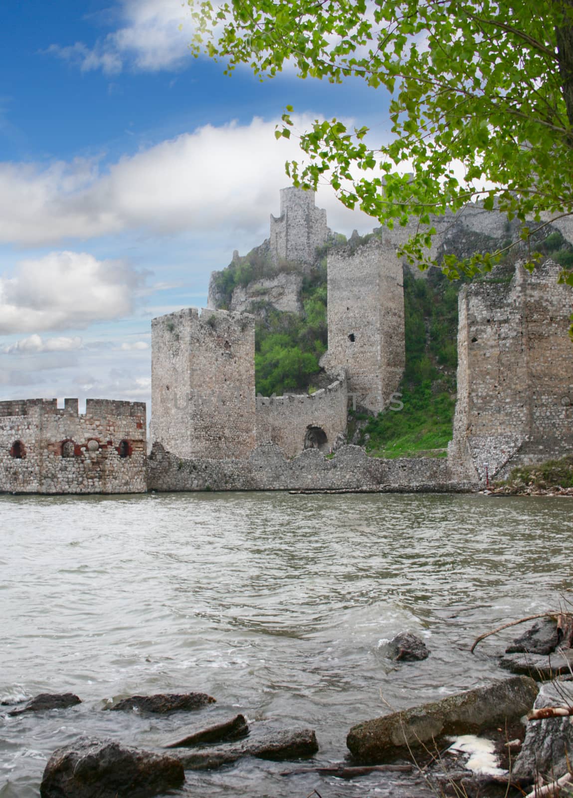 Golubac fortress on Danube in Serbia by Garsya