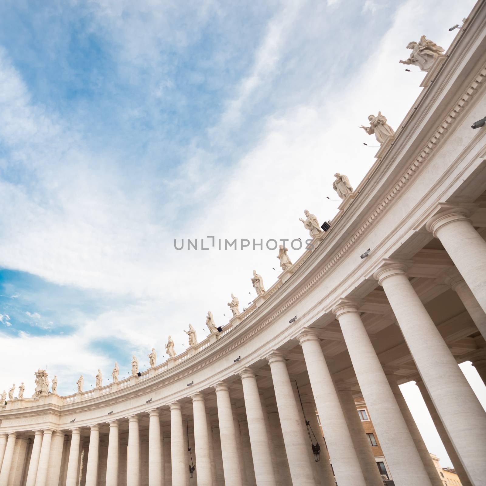 St Peter's Square in Vatican Rome built by Gian Lorenzo Bernini.