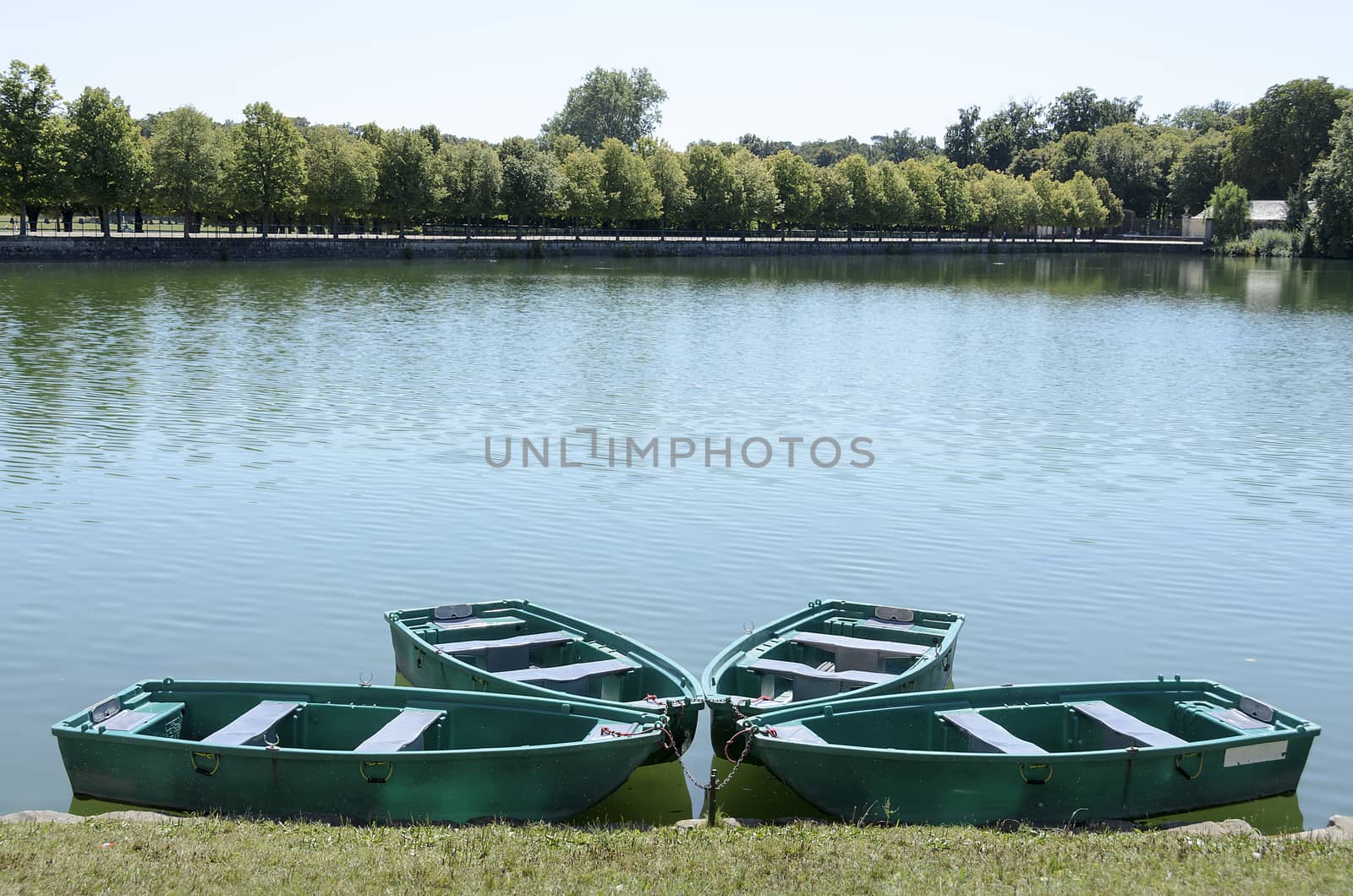 External views of the beautiful park and the castle of Fontainebleau