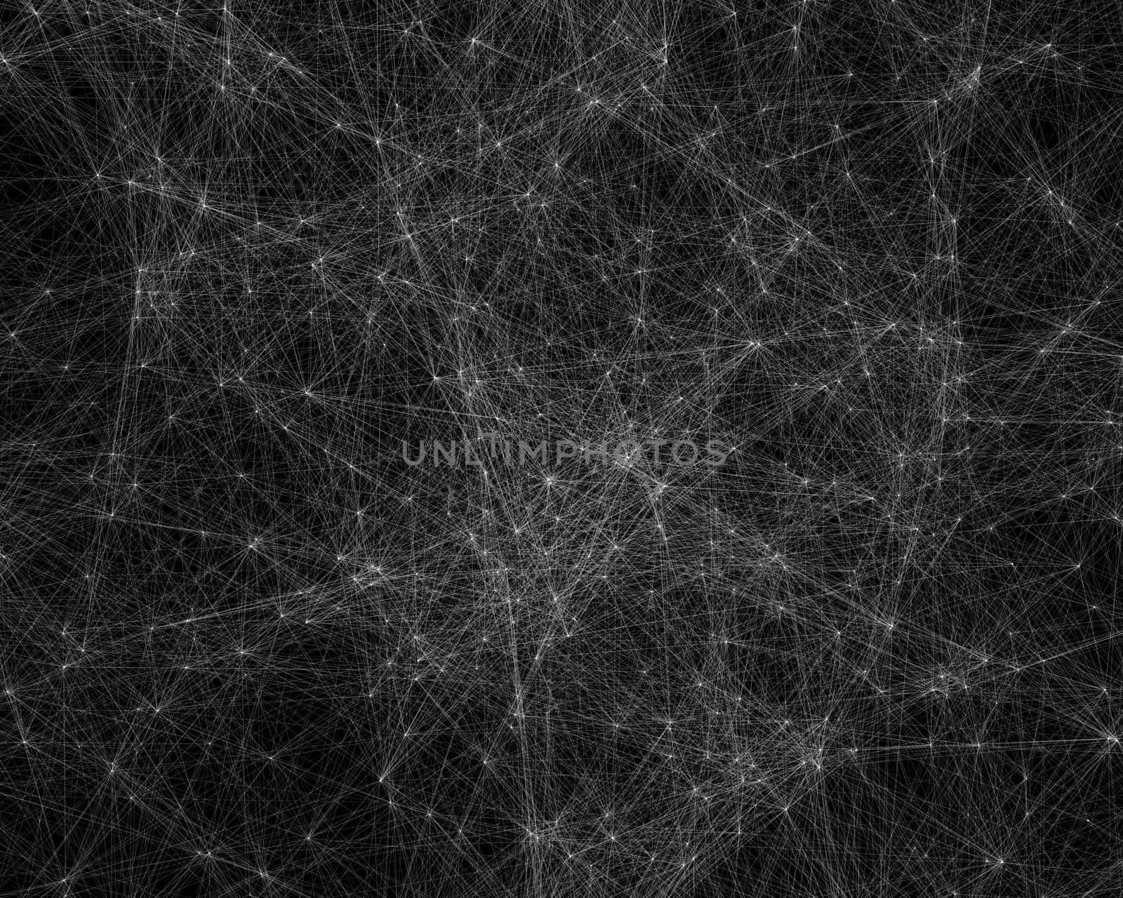 Black abstract digital background with cybernetic particles