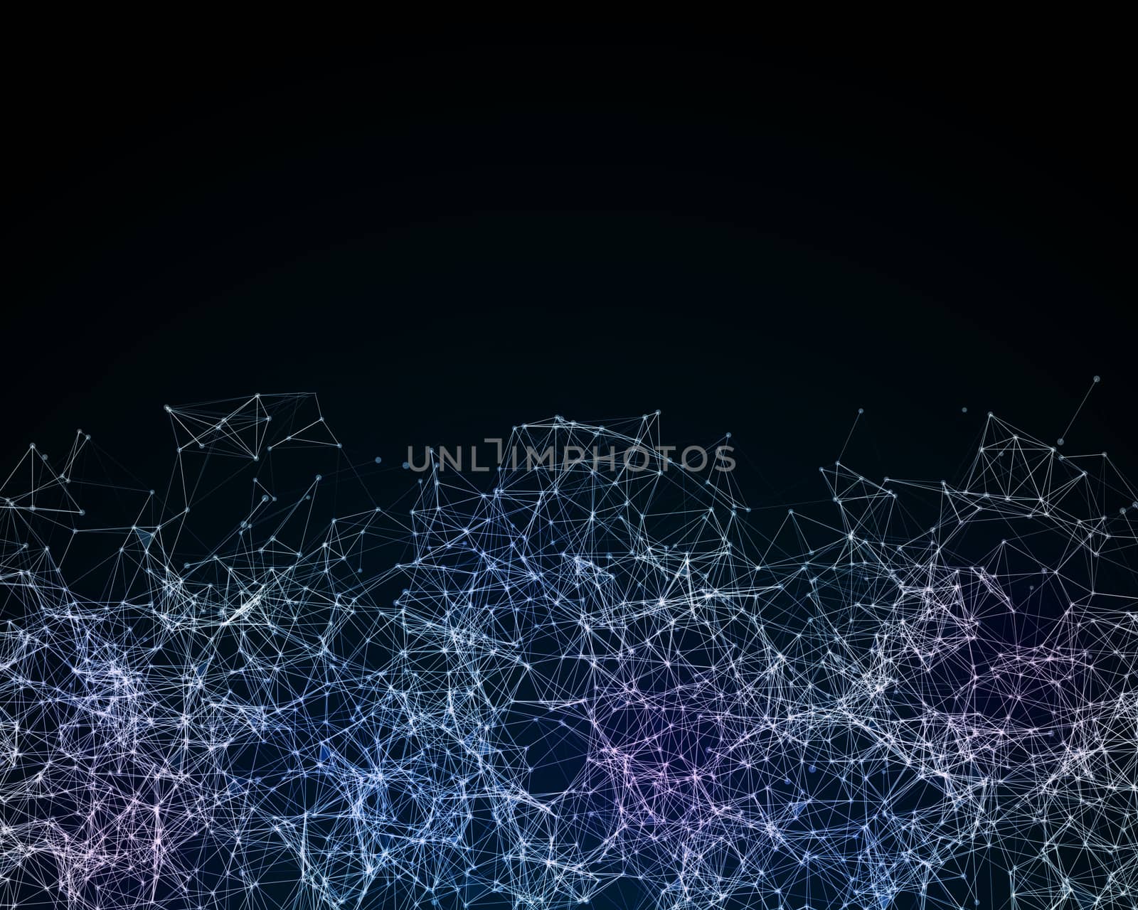 Abstract digital background with cybernetic particles