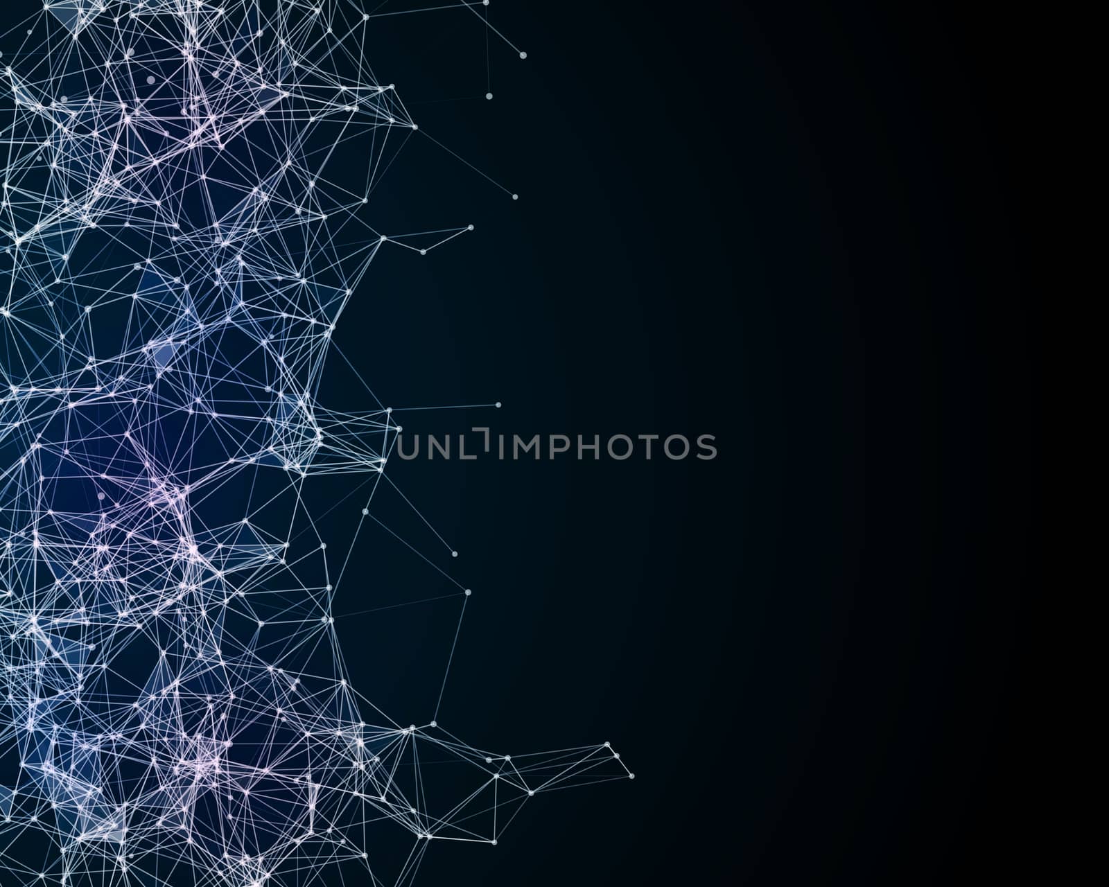 Abstract digital background with cybernetic particles