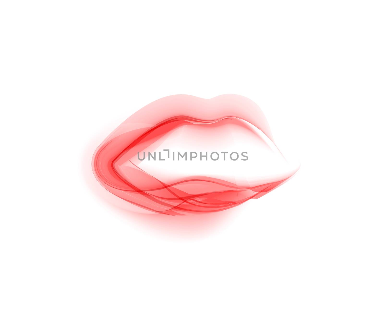 Illustration of abstract smoky red lips