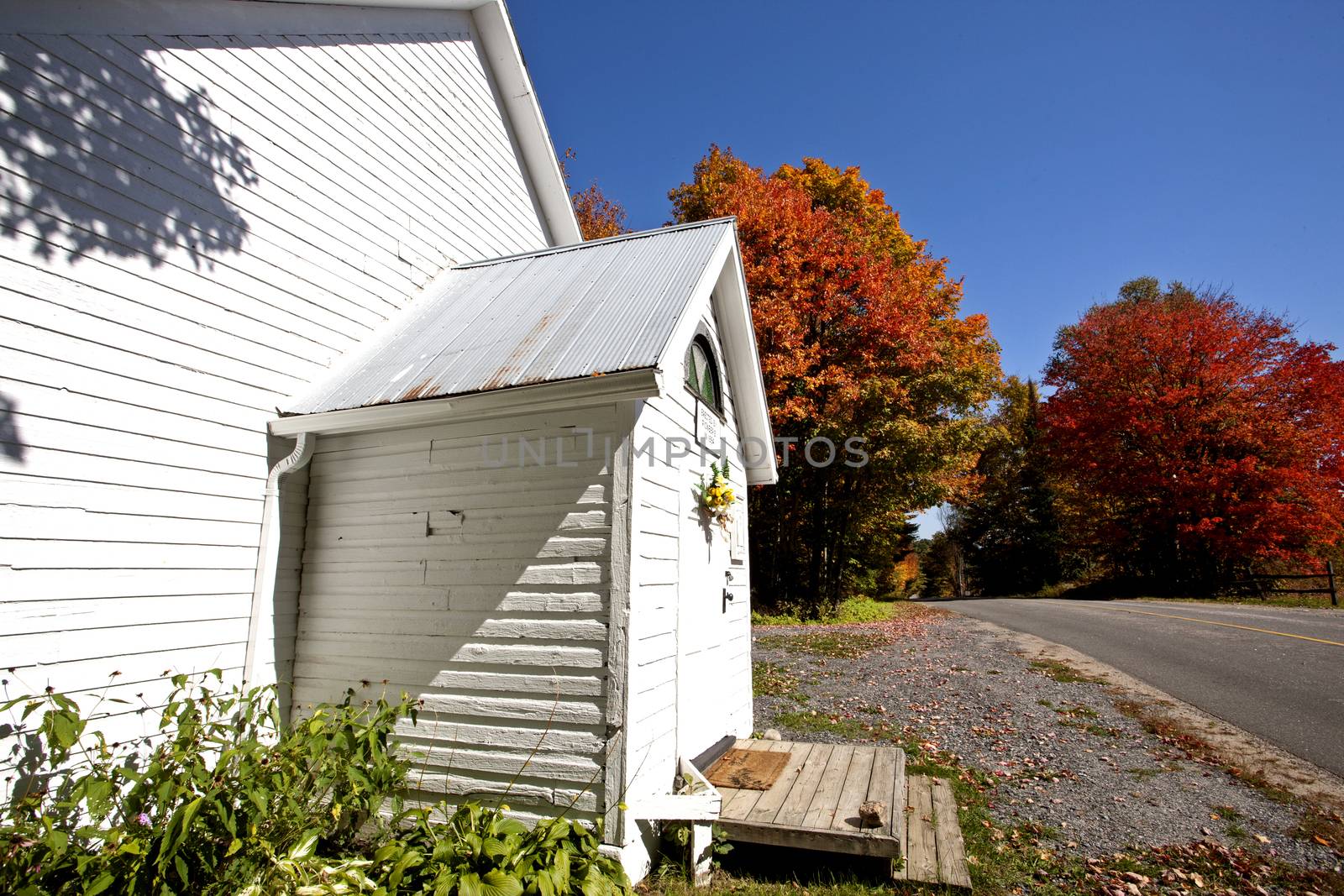 Old Country Church in Autumn by pictureguy