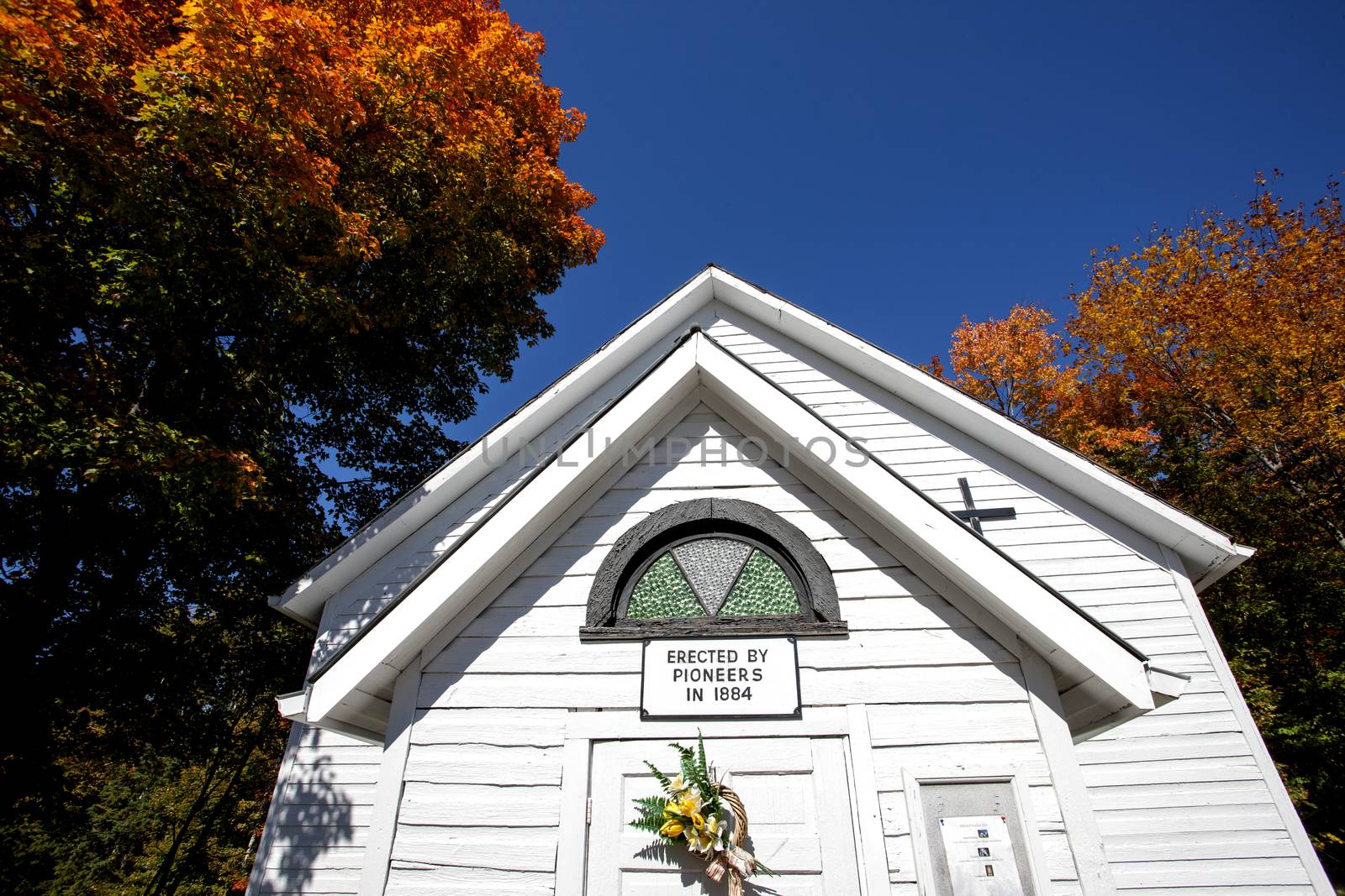 Old Country Church in Autumn by pictureguy