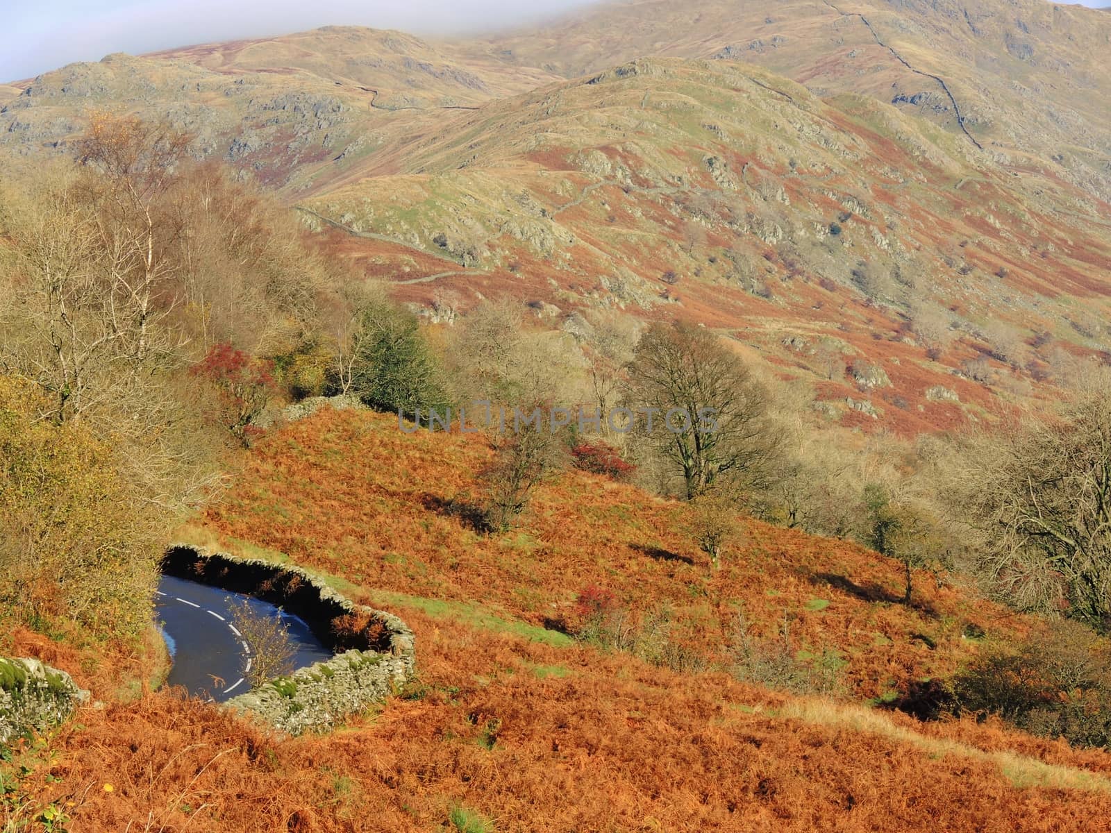 A colourful image from the Troutbeck valley in the English Lake District.