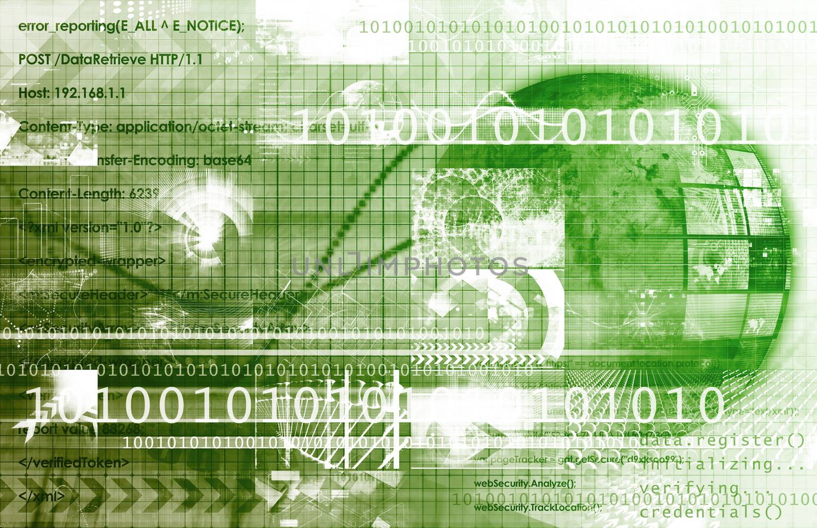 Connection Concept with Technology and Business art