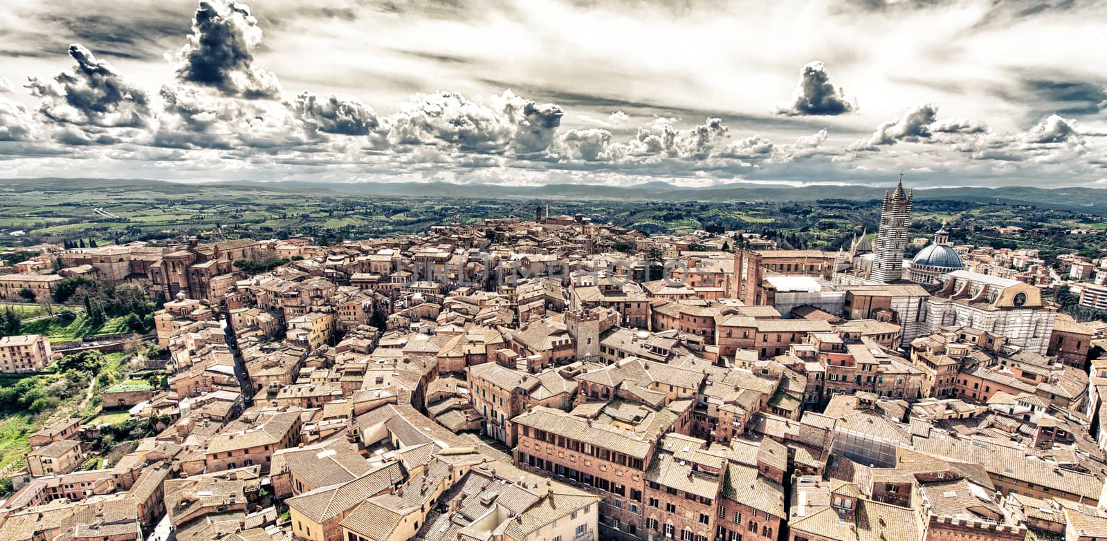 Siena, Italy. Beautiful view of famous medieval architecture.