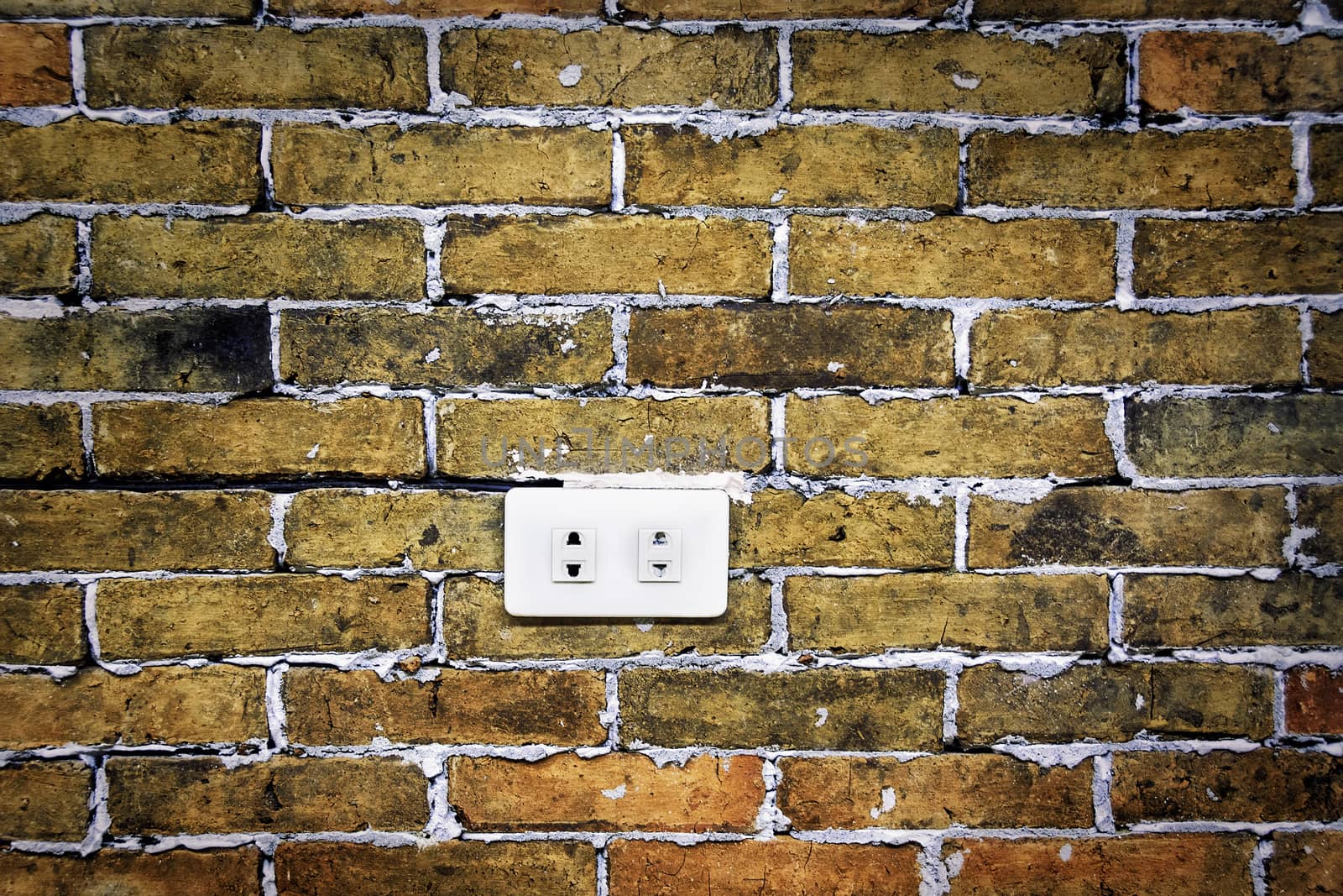 Brick Wall Electric Socket by tonyoquias