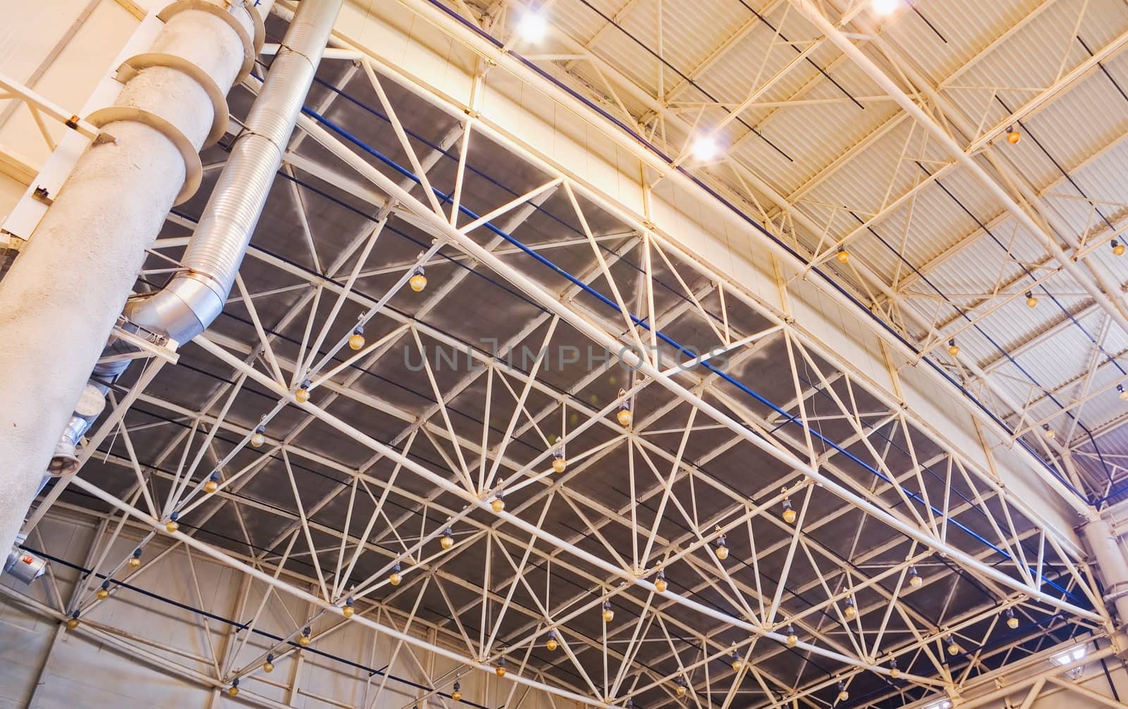 Roof of large modern storehouse