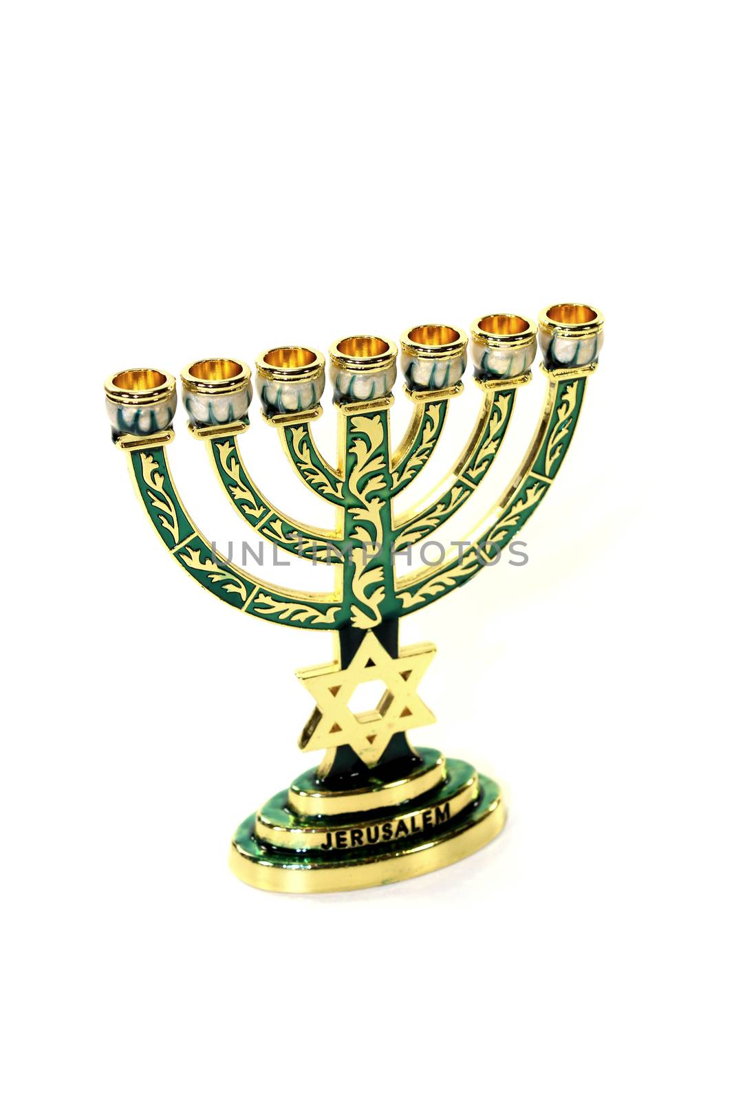 Menorah with Star of David by discovery