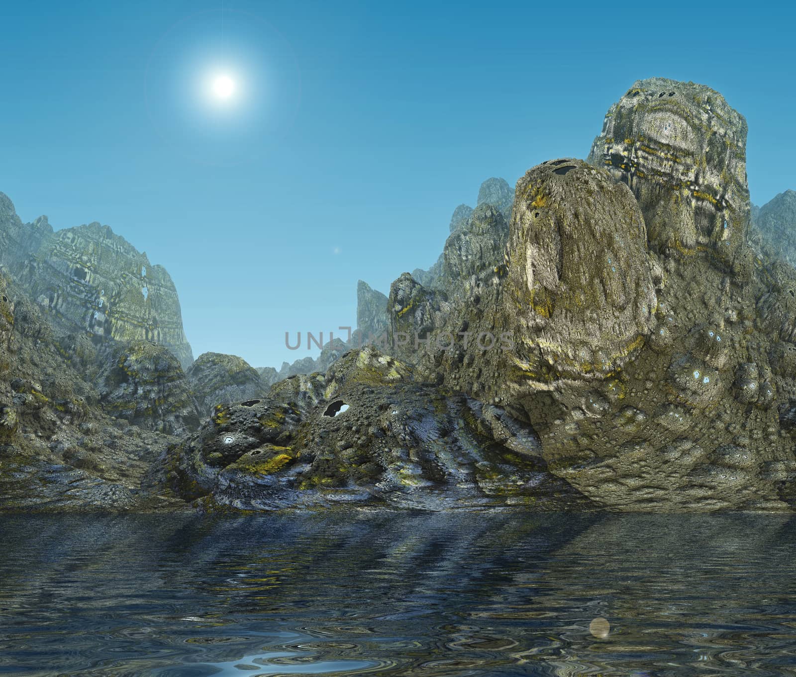 Computer rendered virtual scenery for art and entertainment