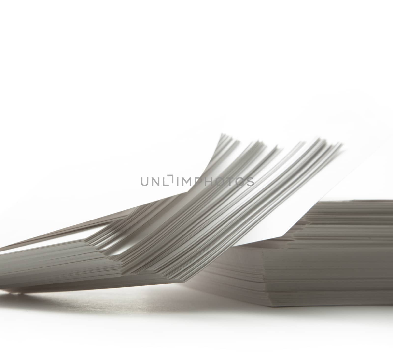 Stack of white paper cards by Garsya