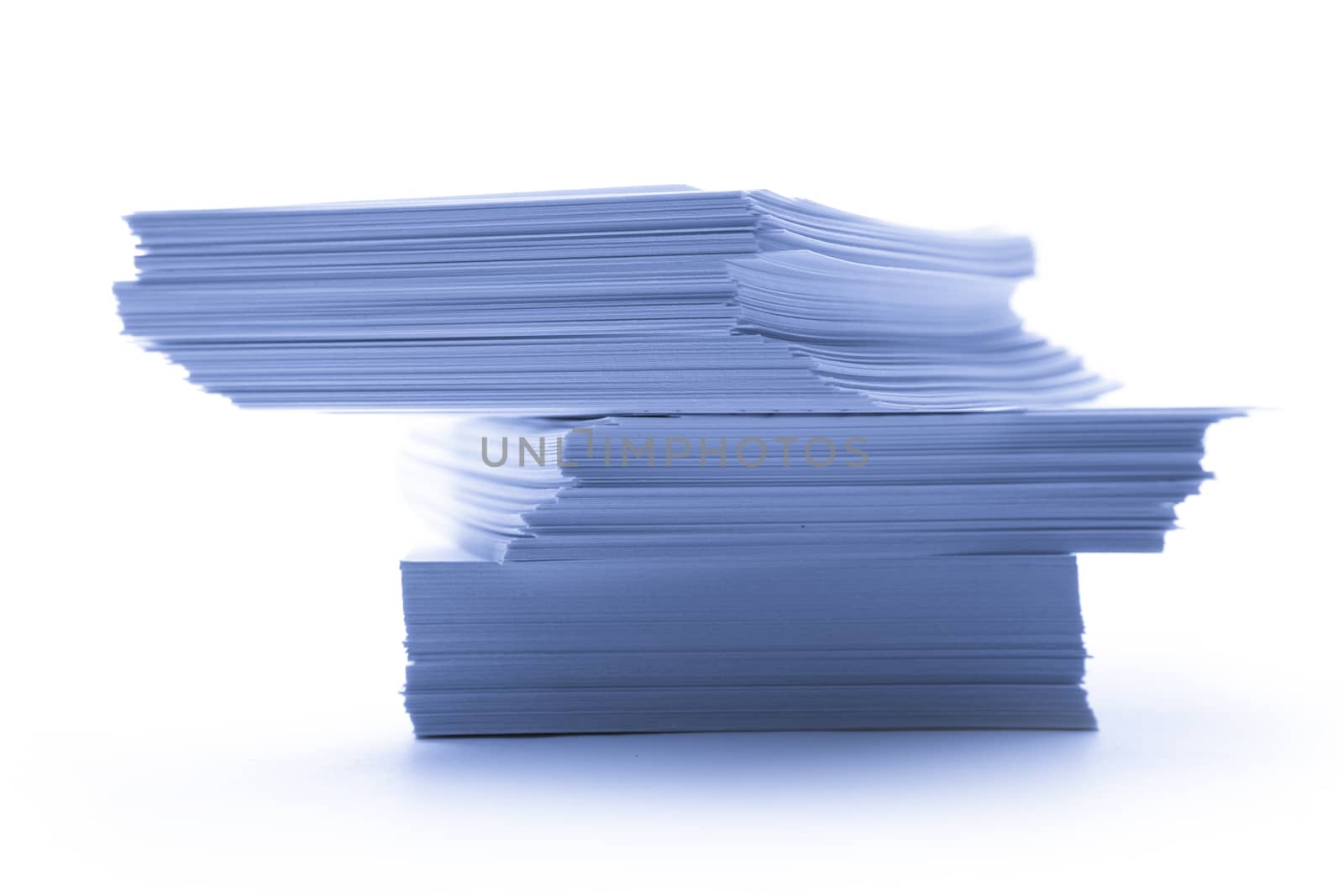 Stack of paper cards in blue by Garsya