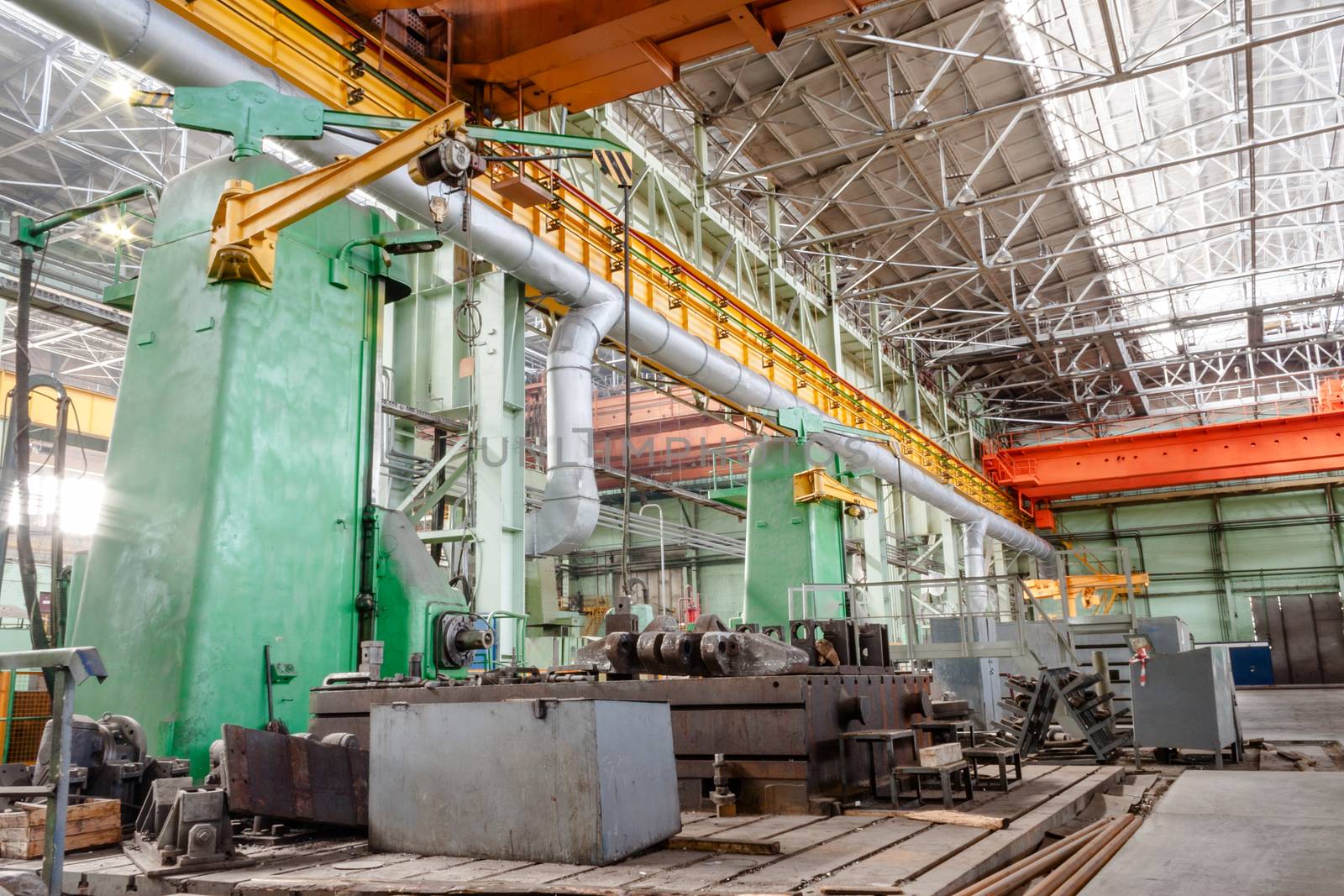 Machine shop of metallurgical works by Garsya