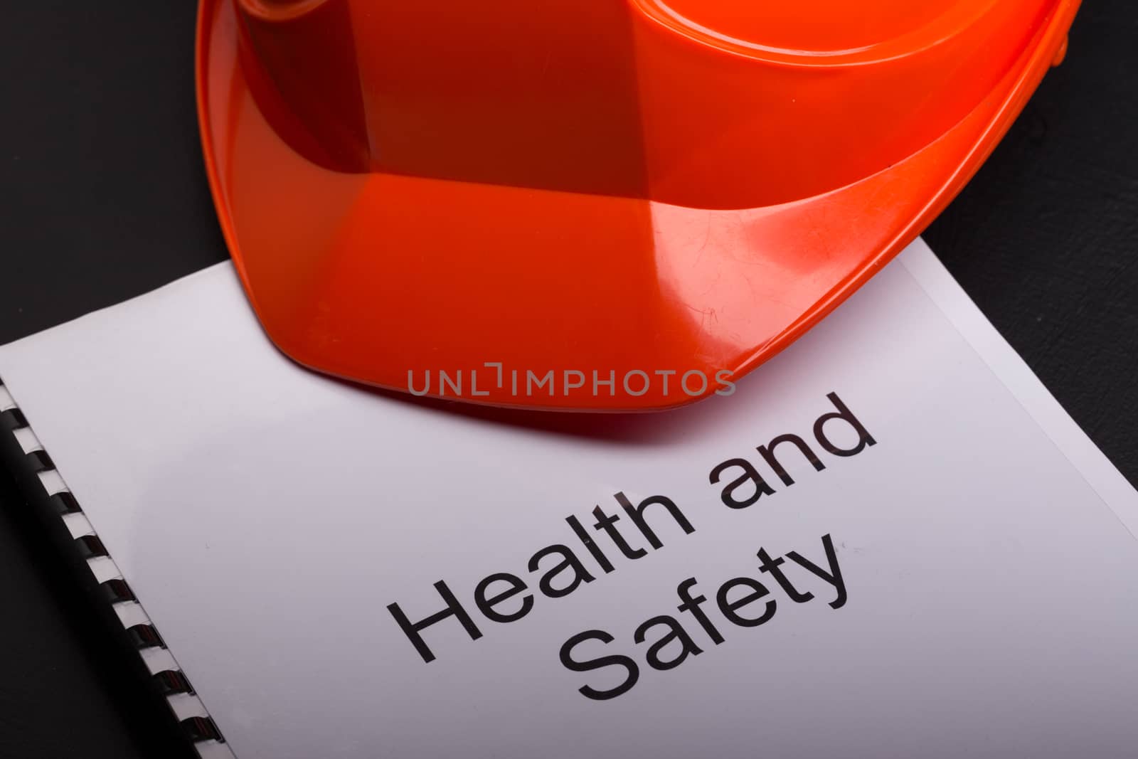 Health and safety register with helmet by Garsya