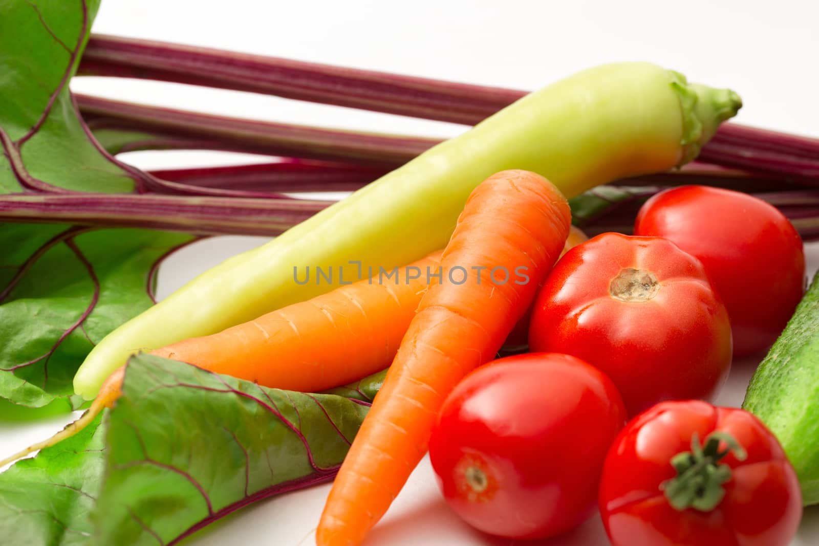 Set of fresh vegetables