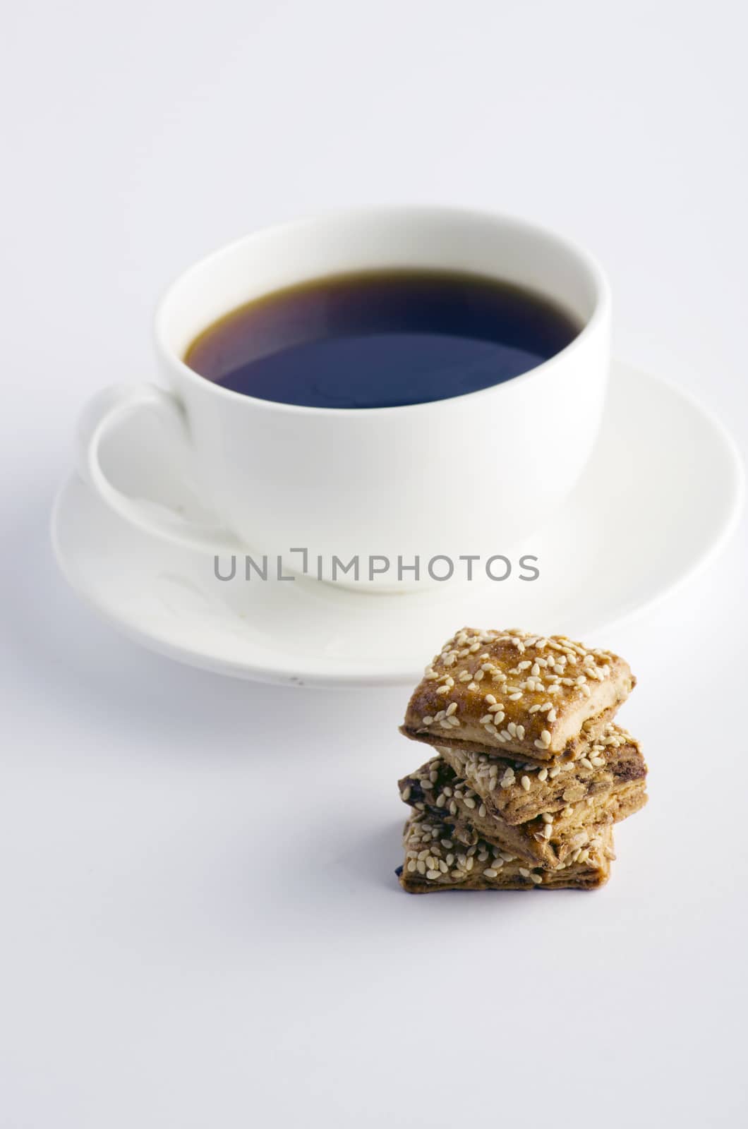Cup of tea with cookies 
