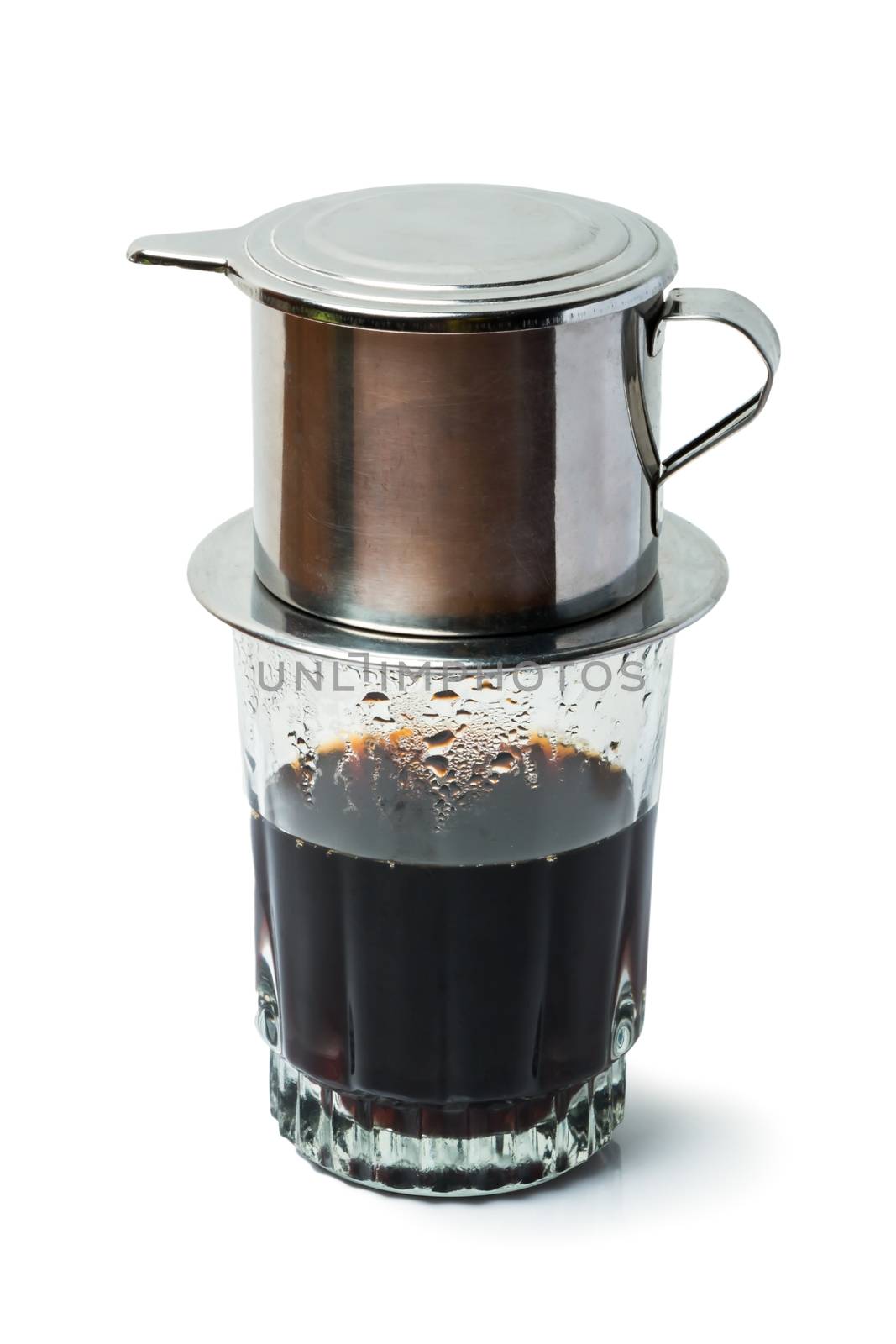 Vietnam Coffee cup on white background