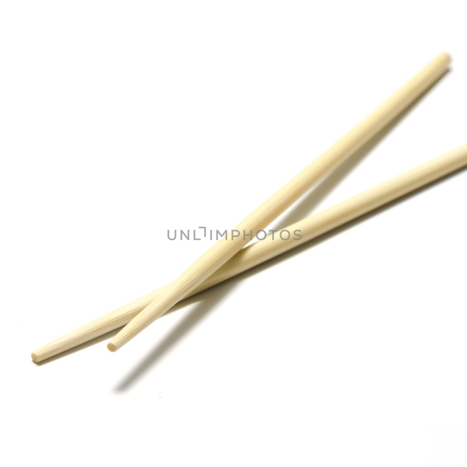 chopsticks on a white background