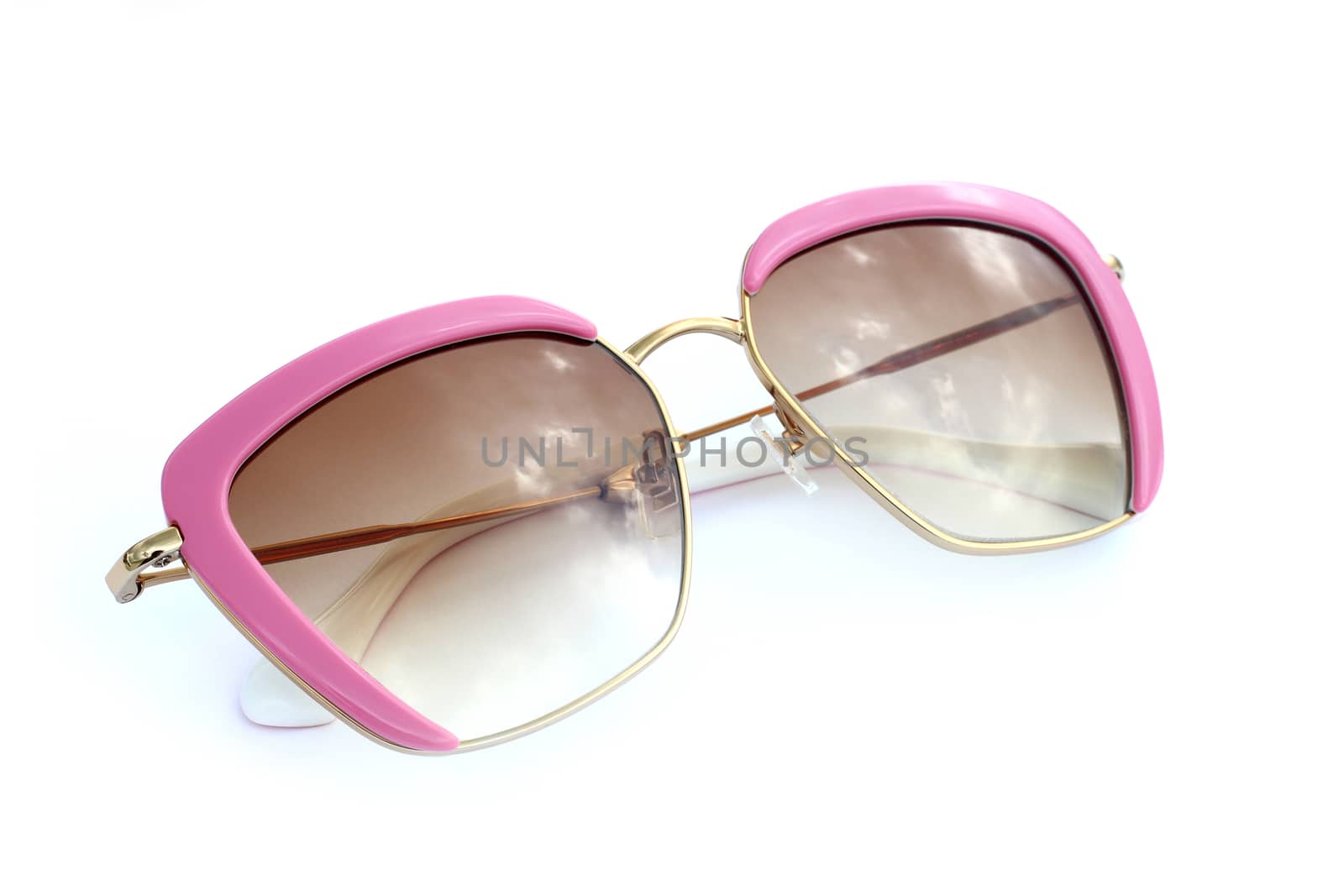 Pink sunglasses isolated on a white background by yod67