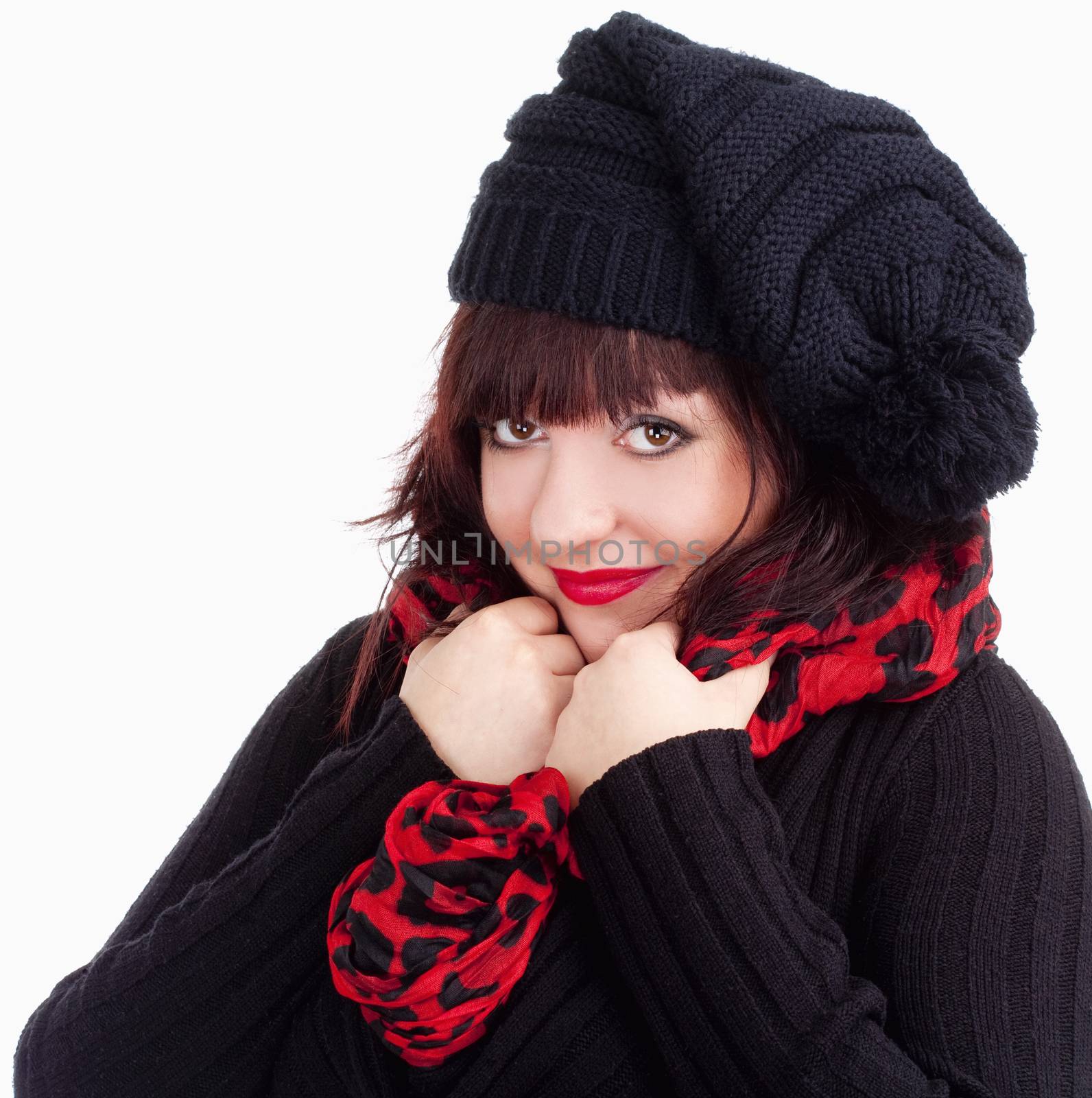 Portrait of Young Woman with Black Cap by courtyardpix