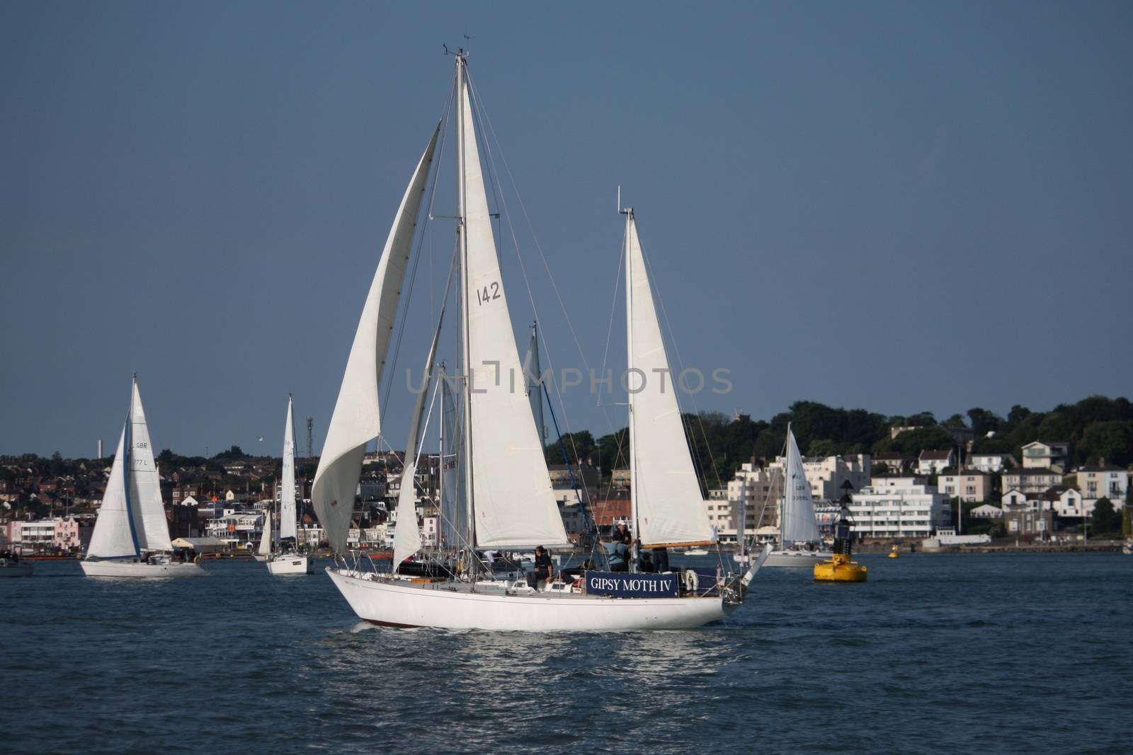 Gipsy Moth IV sailbboat sailing on the solent