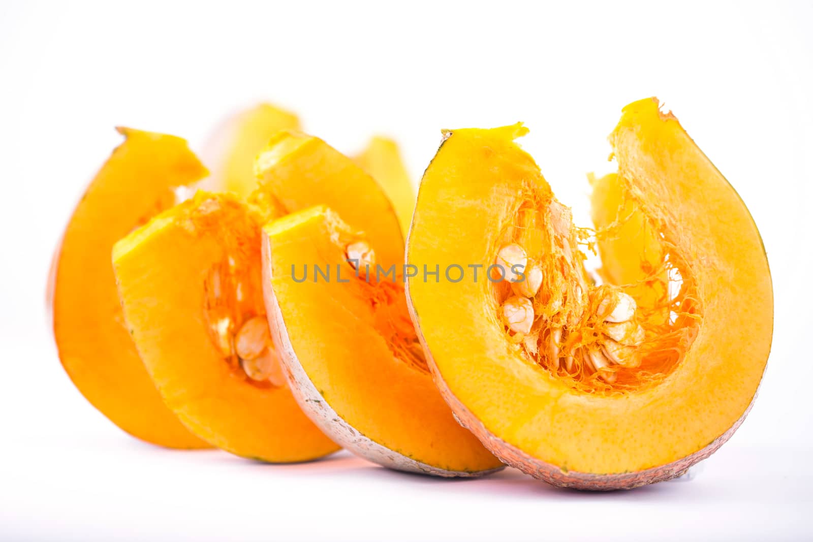 Pumpkin slice isolated on white