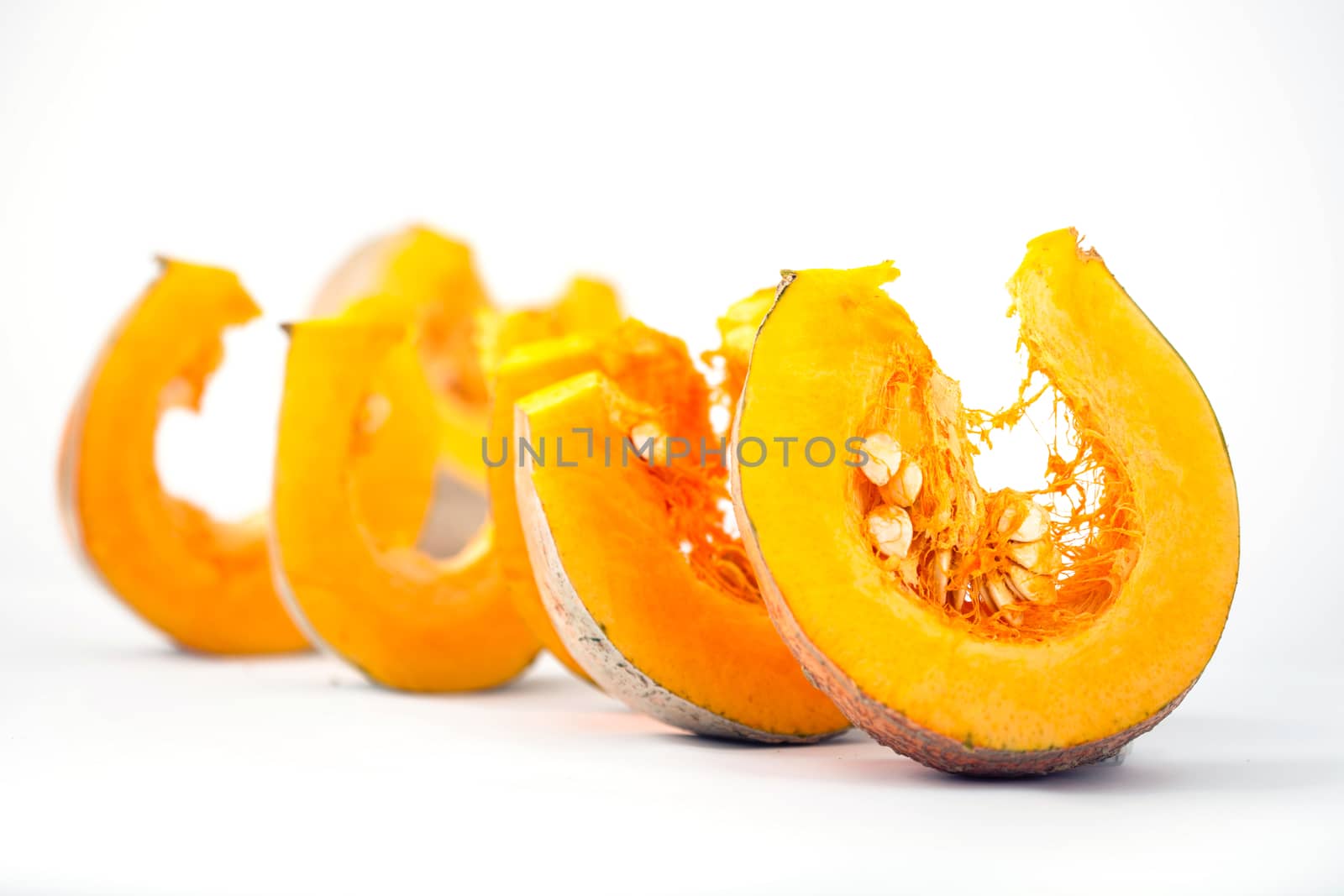 Pumpkin slice isolated on white