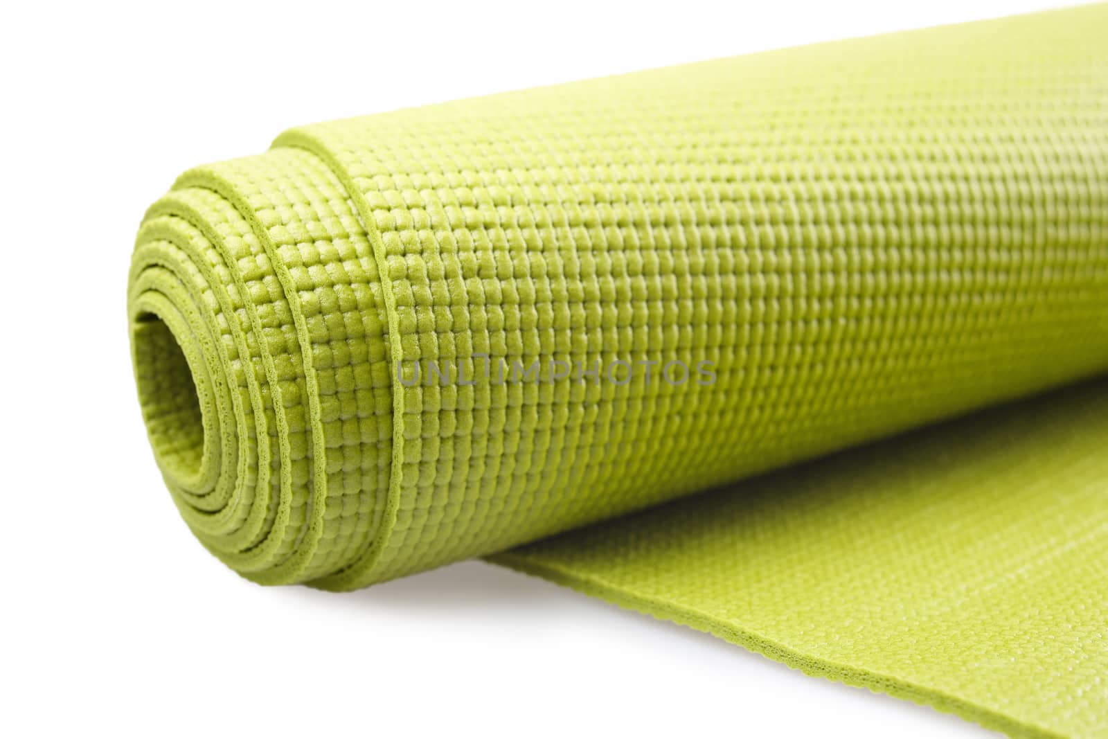 Green exercise mat by marynamyshkovska