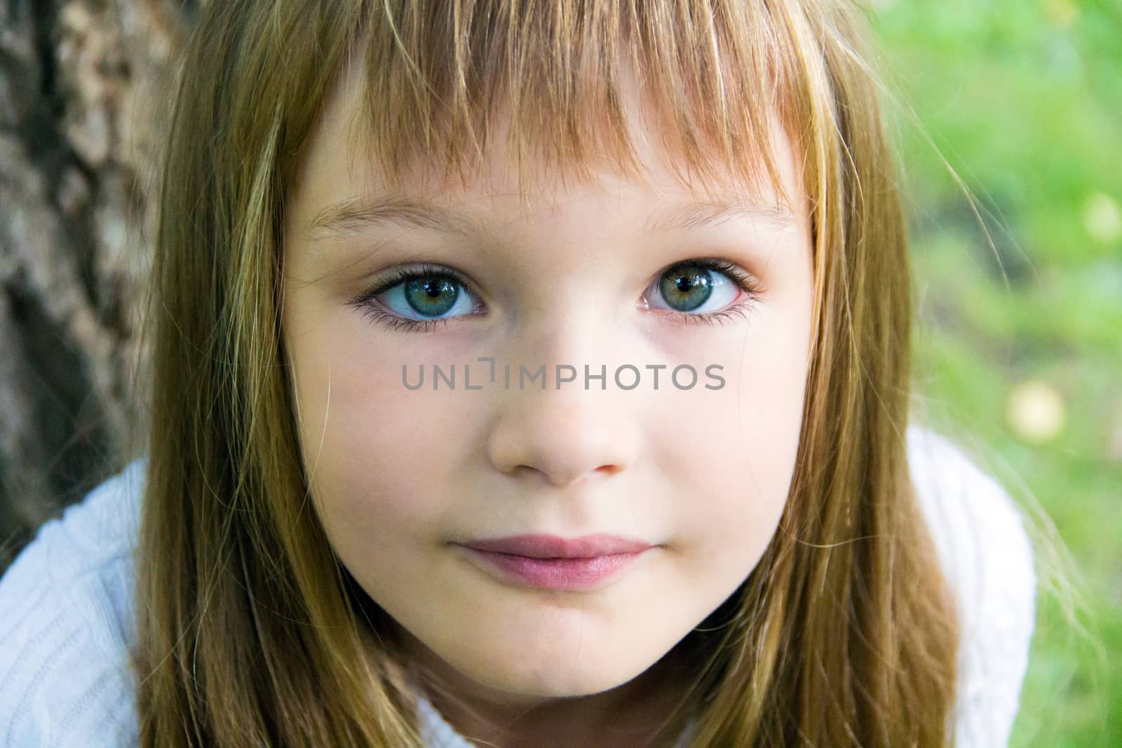 Photo of cute girl with long hair