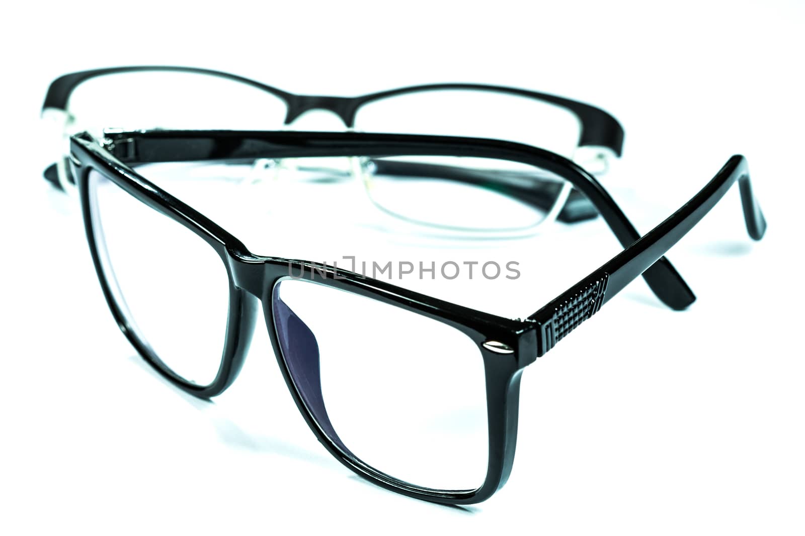 eye glasses on white background by blackzheep