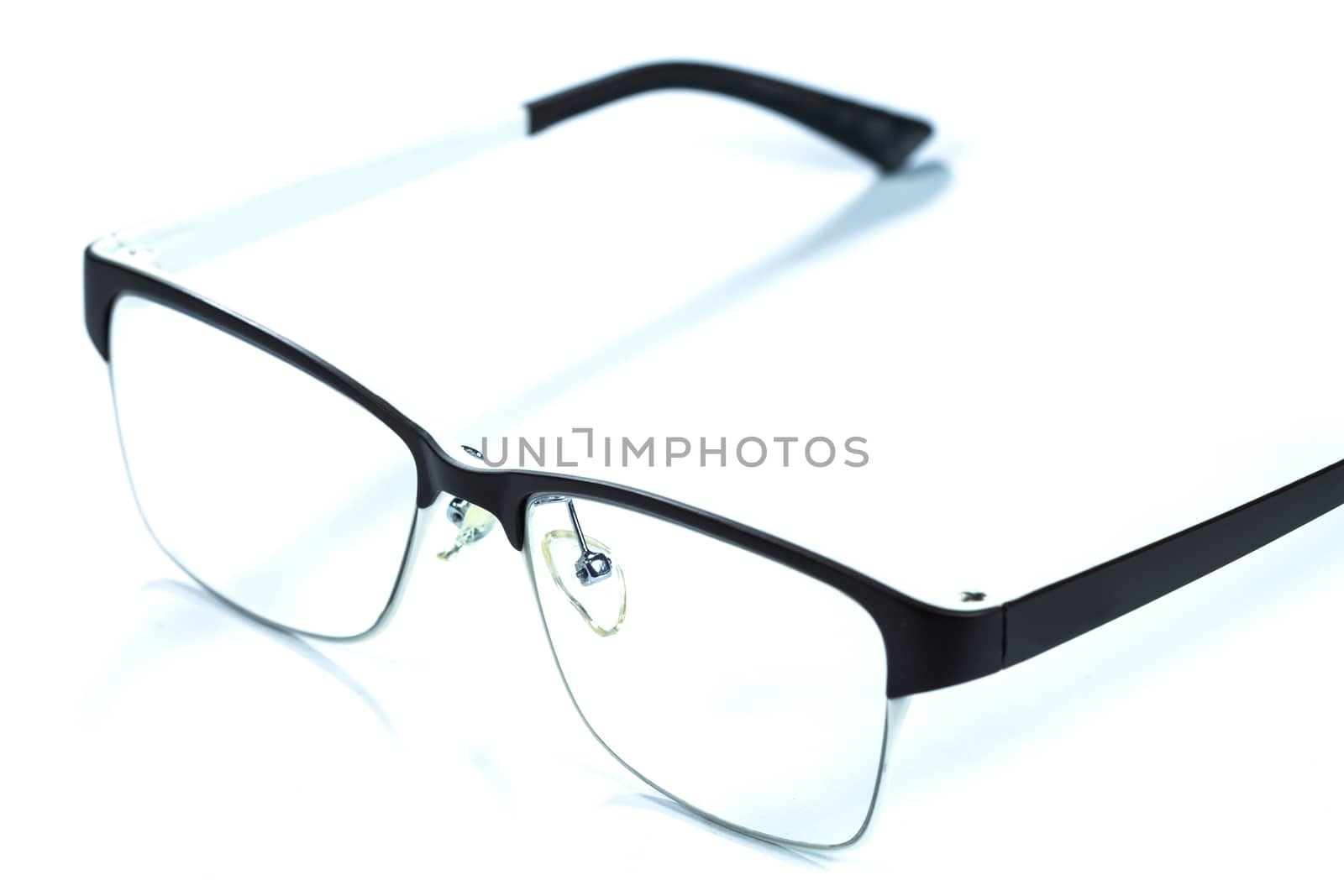 eye glasses on white by blackzheep