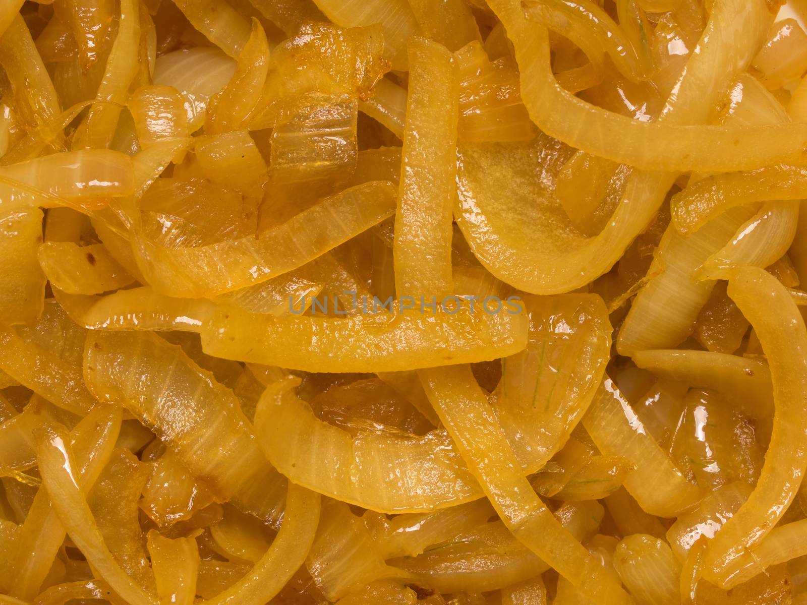 caramelized fried onion food background by zkruger
