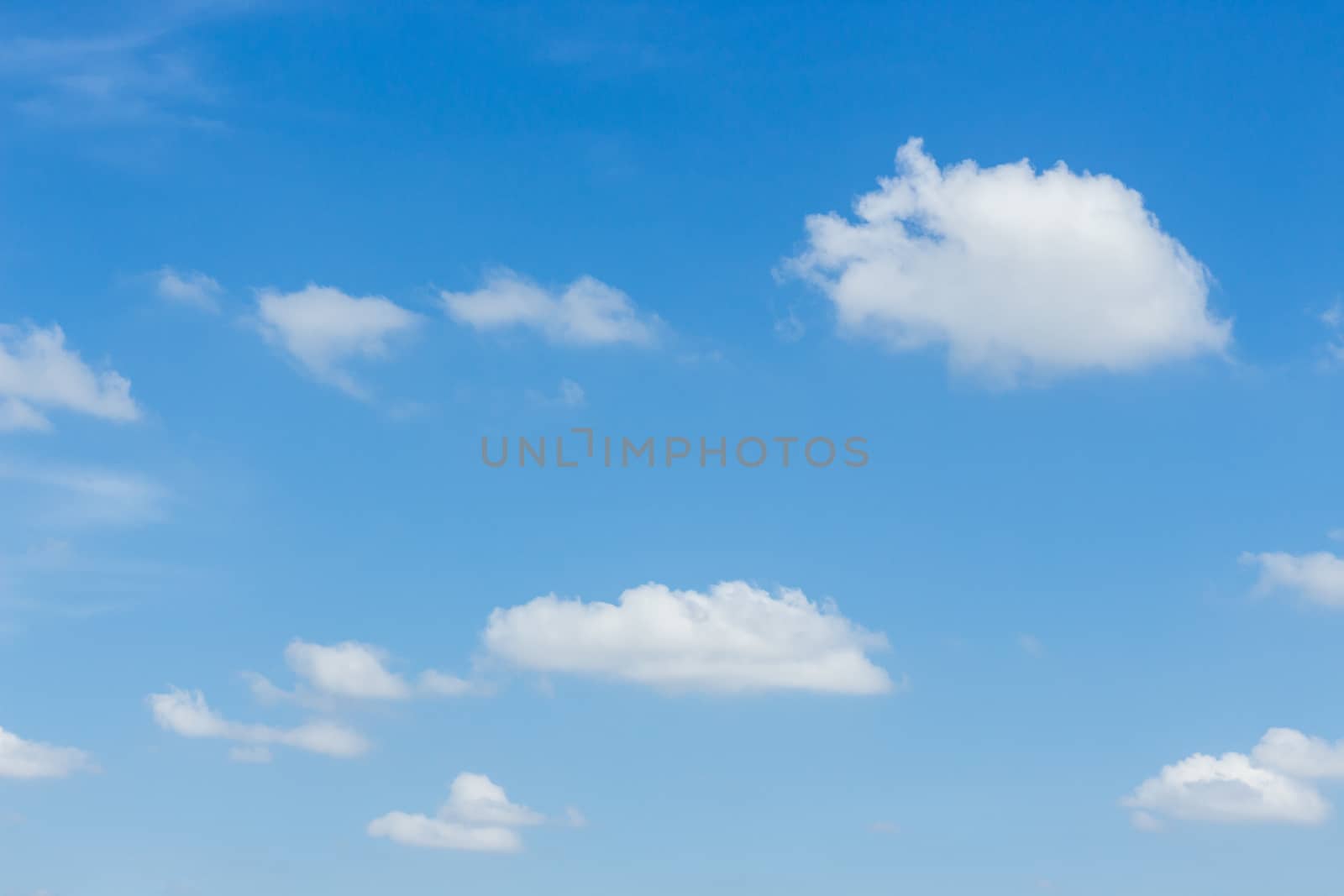 White clouds in the beautiful blue sky by blackzheep