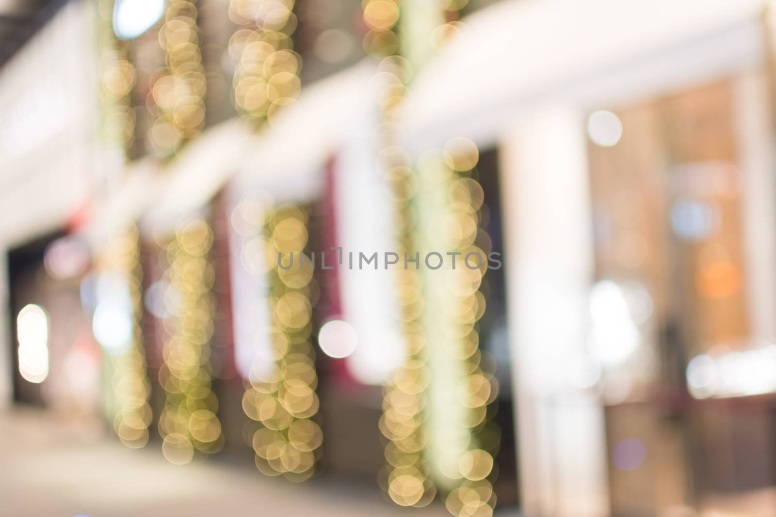 Abstract background of shopping mall, shallow depth of focus.