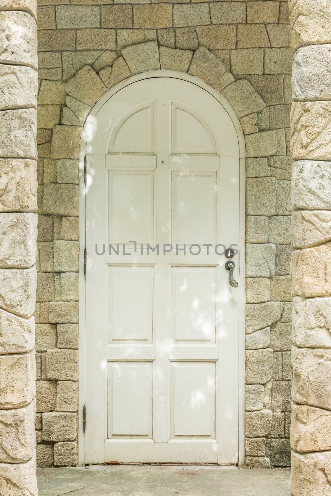 old entrance door and stone wall architect design by blackzheep