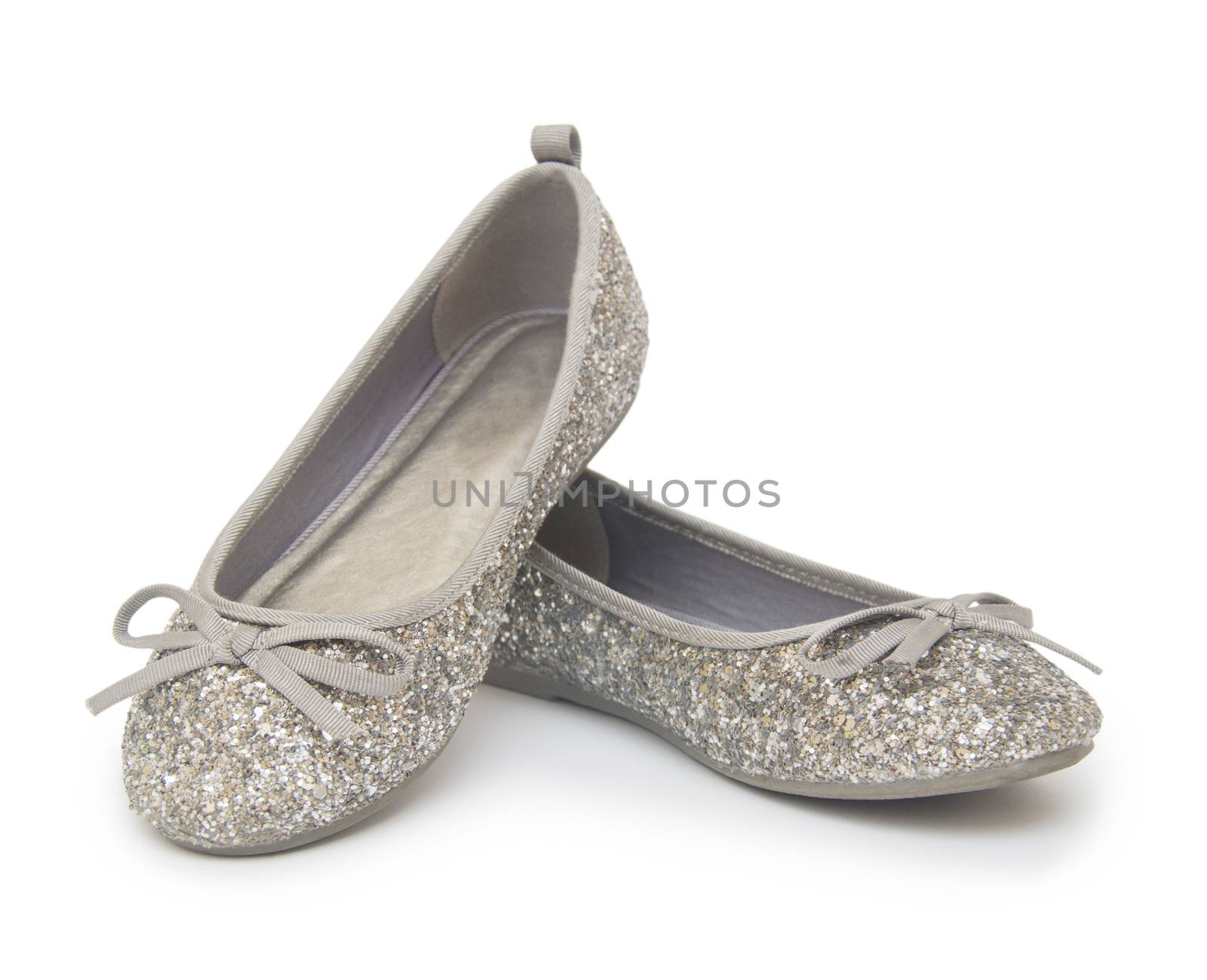 ballet shoes isolated on the white background