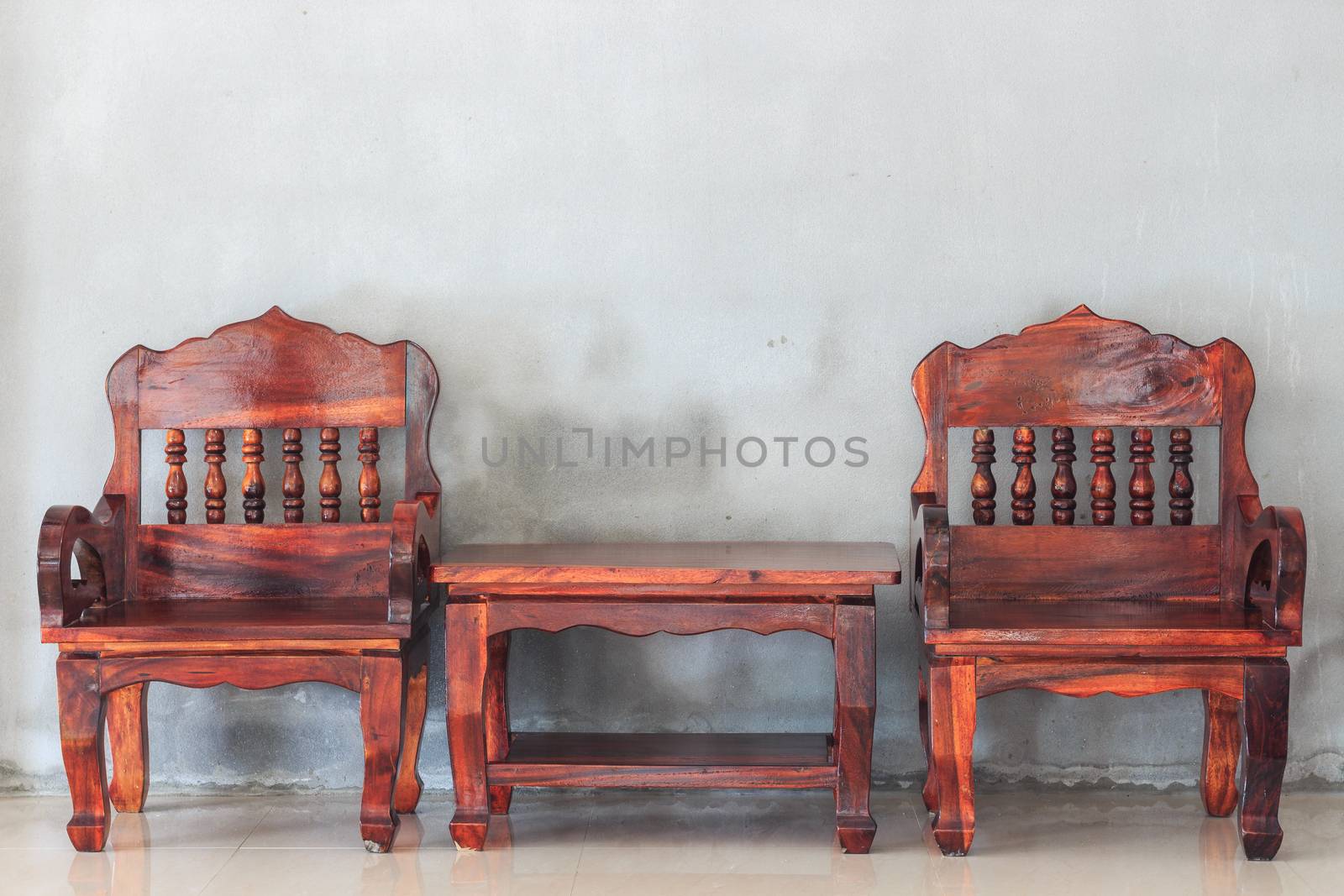 wood furniture chair and table