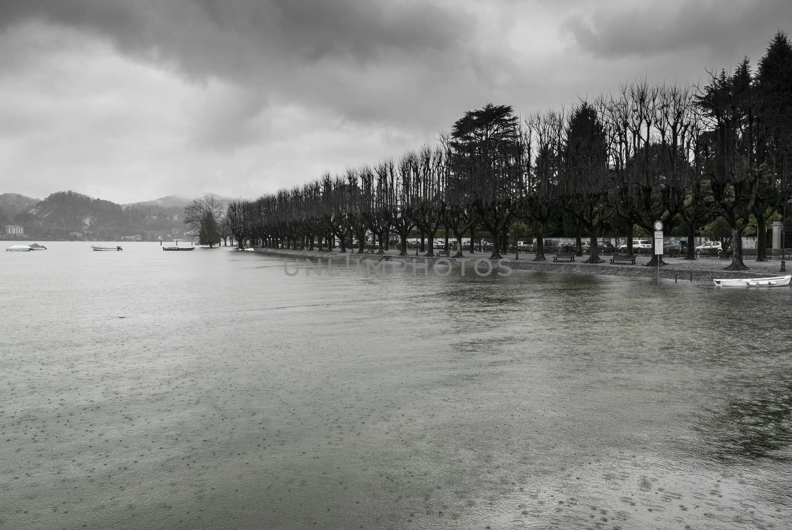 Lake Maggiore overflow in Angera, Varese by Mdc1970