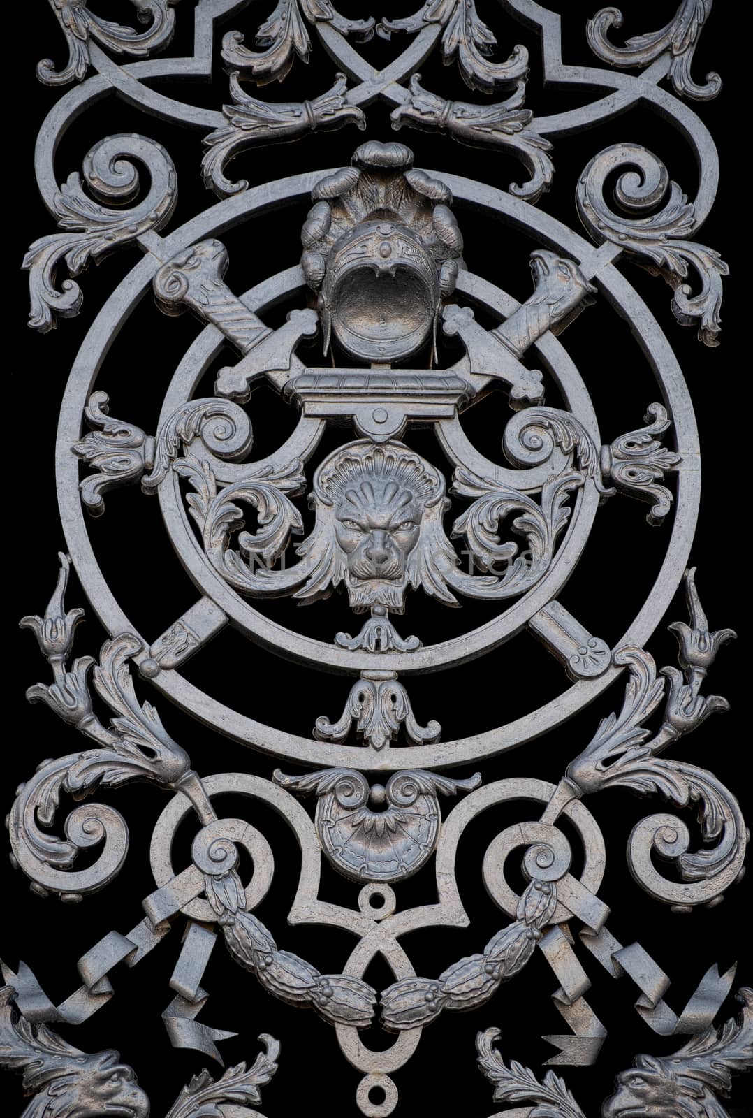 Fragment of fencing in the Winter Palace. St Petersburg, Russia