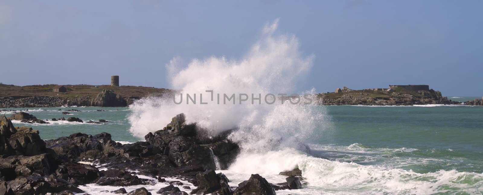 Coastal scene on guernsey,  Channel Islands