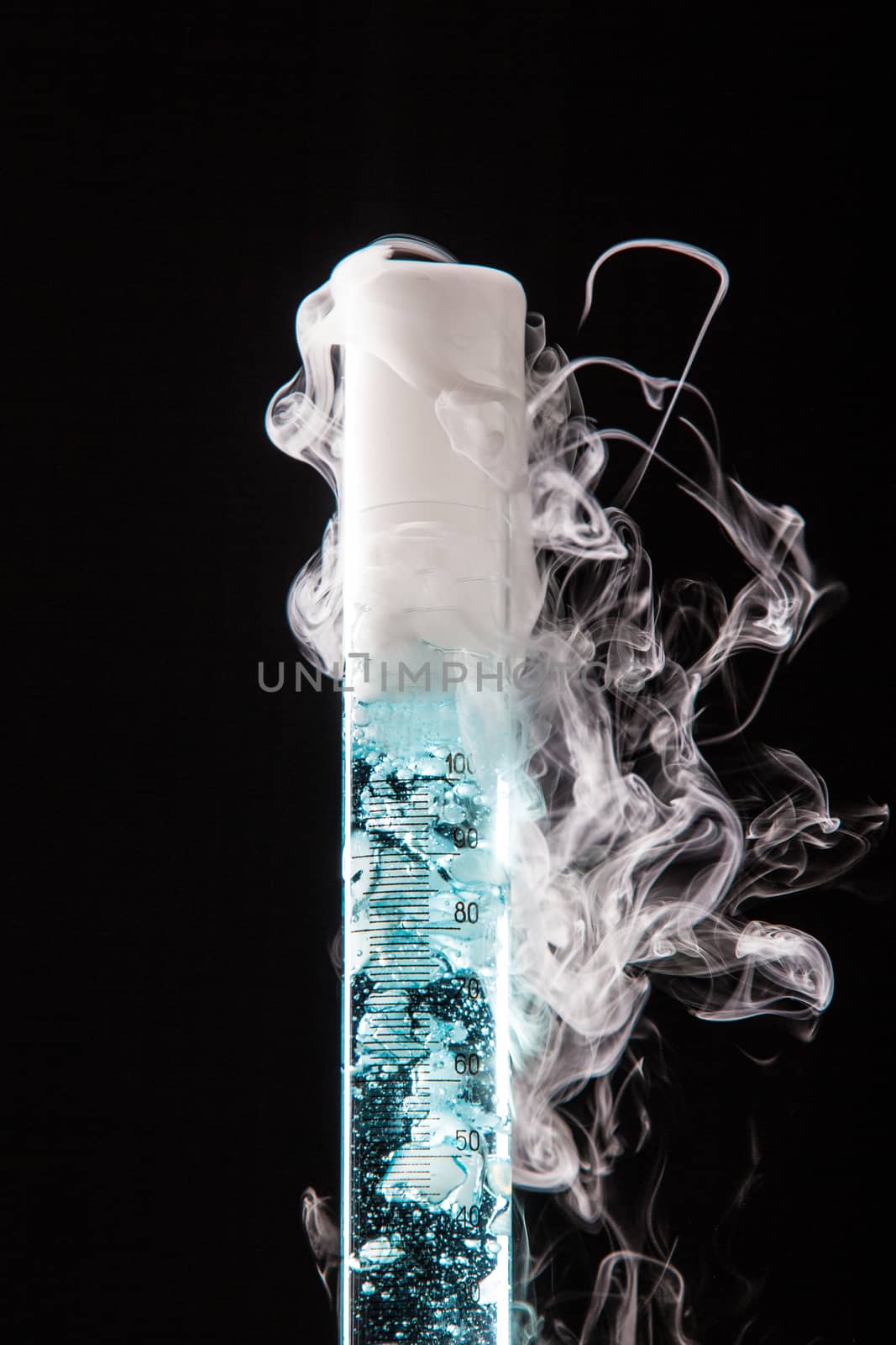 Chemical reaction in labolatory  - studio shoot