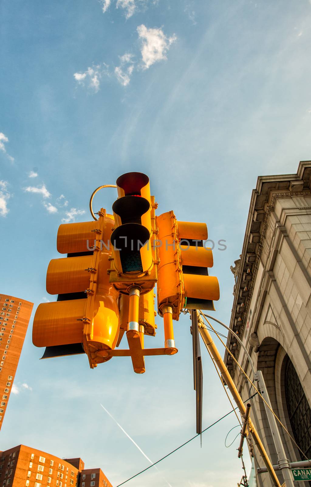 Traffic light in Manhattan by jovannig