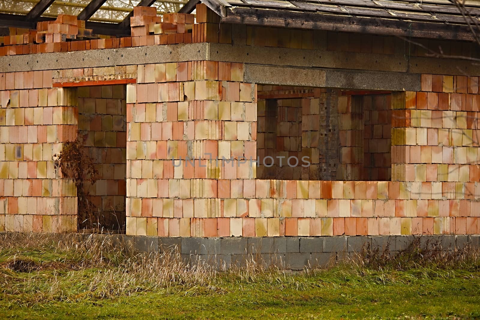 Detail of a house under construction