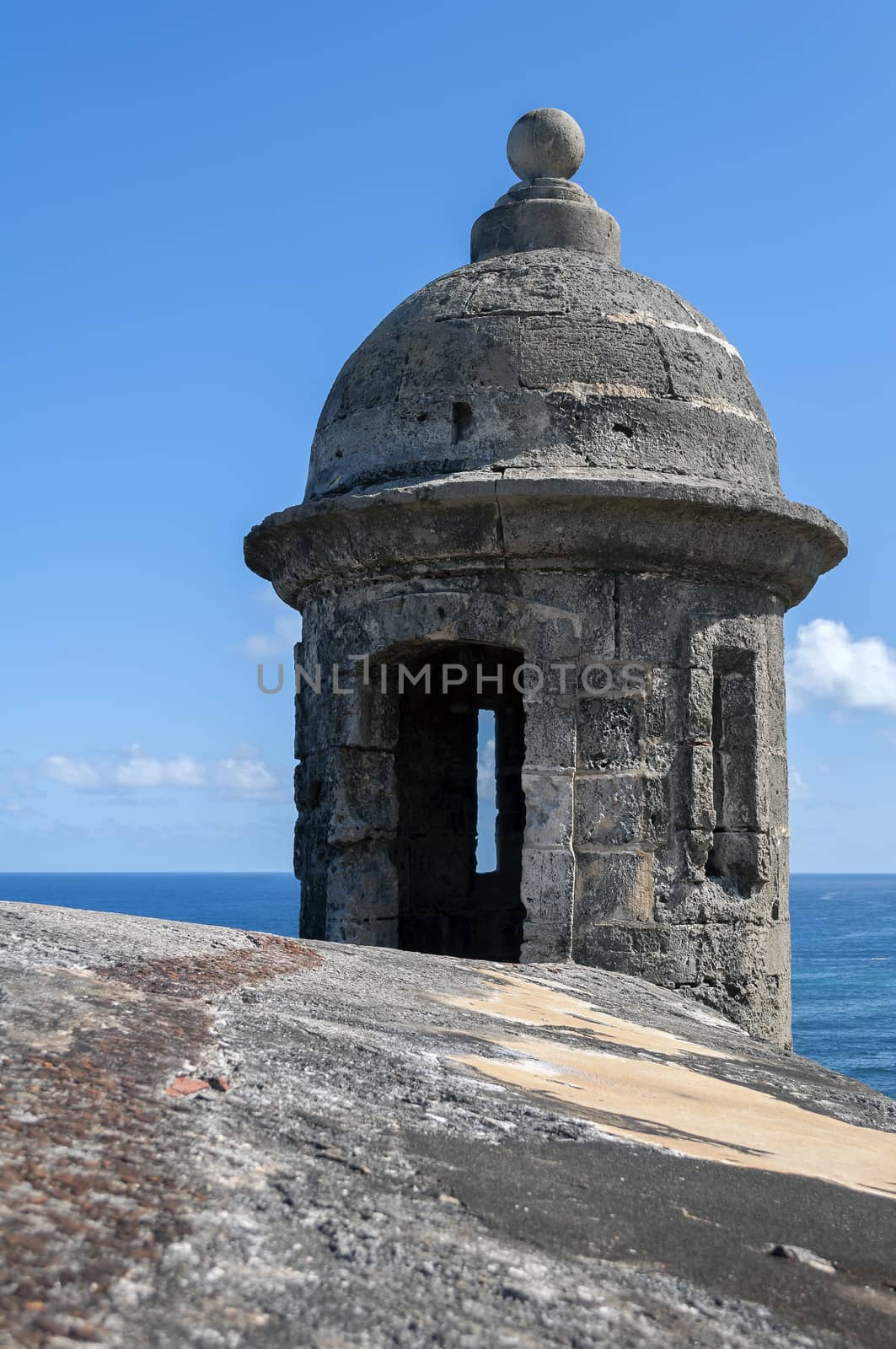 Tower at the Castillo de San Cristobal, in Old San Juan, Puerto Rico.
