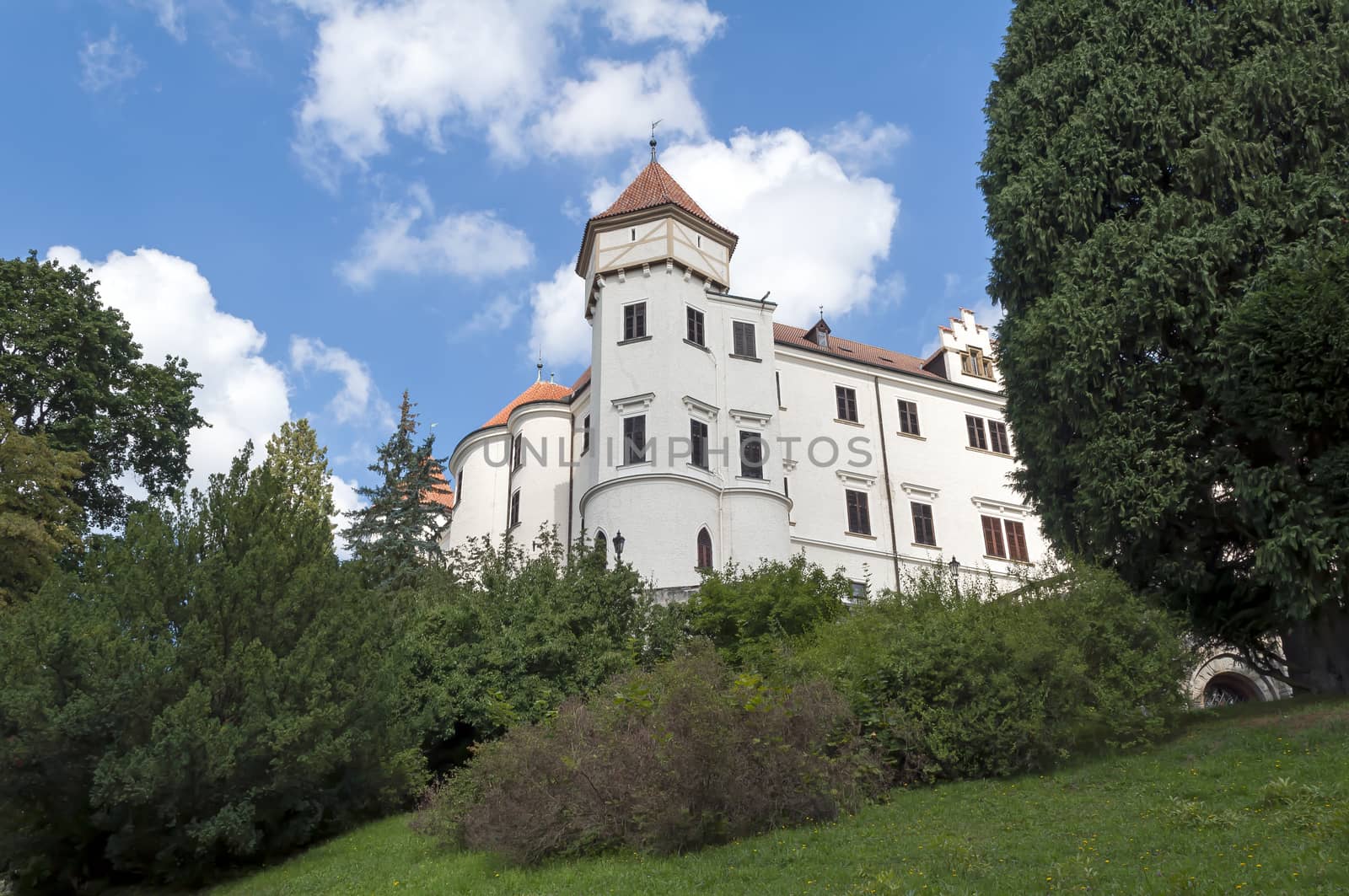 Historic Konopiste castle in Benosov, Czech Republic.