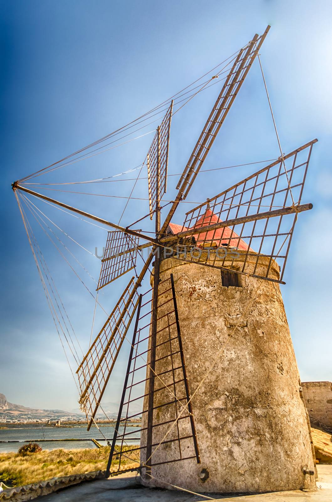 Old Windmill for Salt Production, Sicily by marcorubino